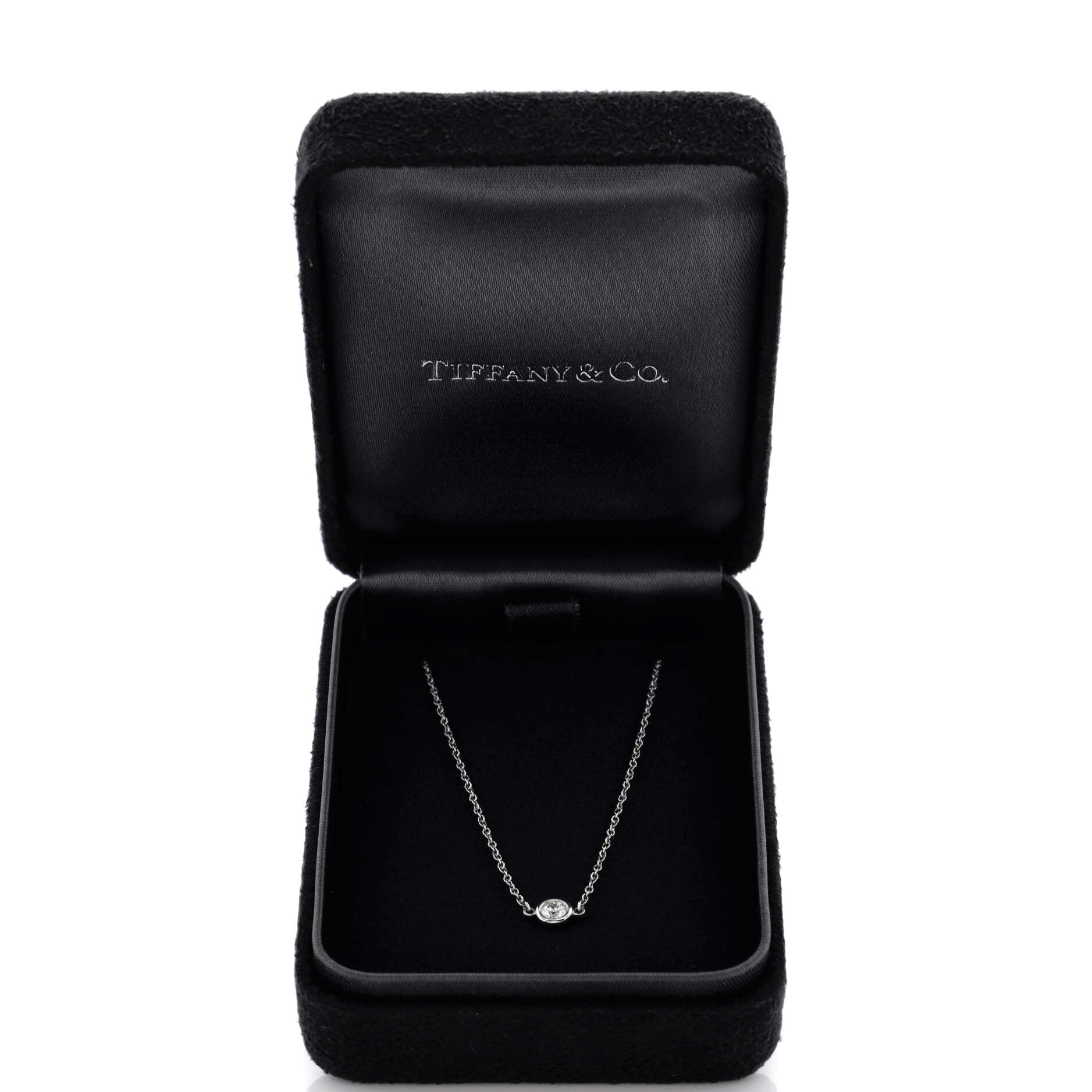Elsa Peretti Diamonds By The Yard 5 Stone Necklace Platinum and Diamonds 0.70-0.79CT
