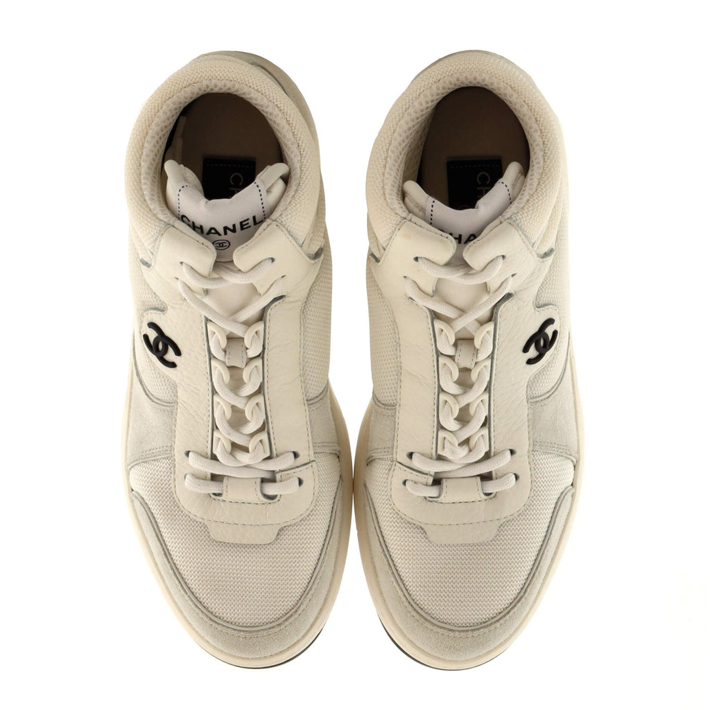 Women's High Top Logo Sneakers Leather
