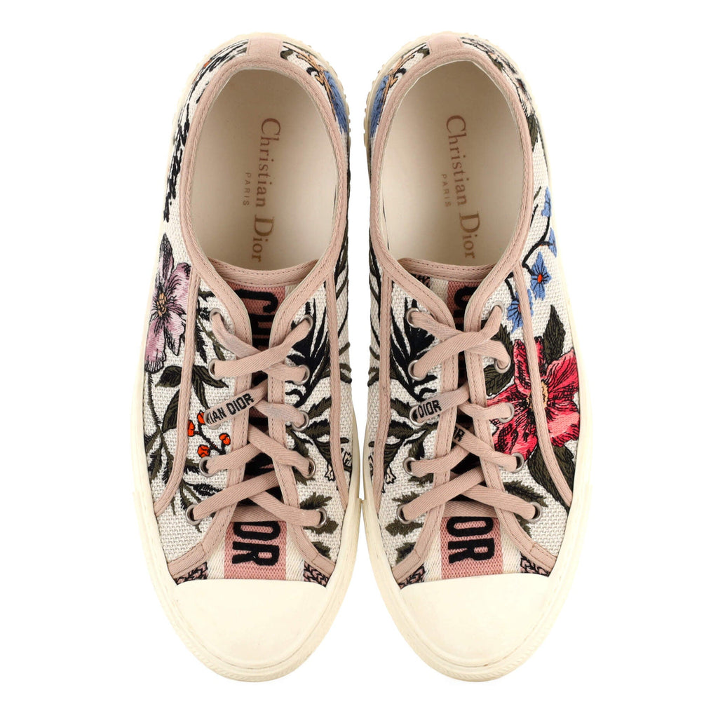 Women's Walk'N'Dior Sneakers Embroidered Canvas
