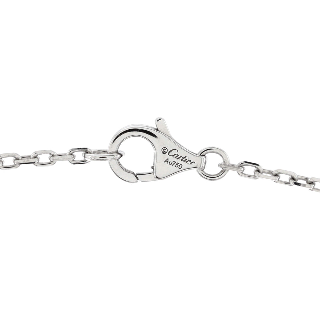 Love Interlocking Pave Necklace 18K White Gold and Diamonds
