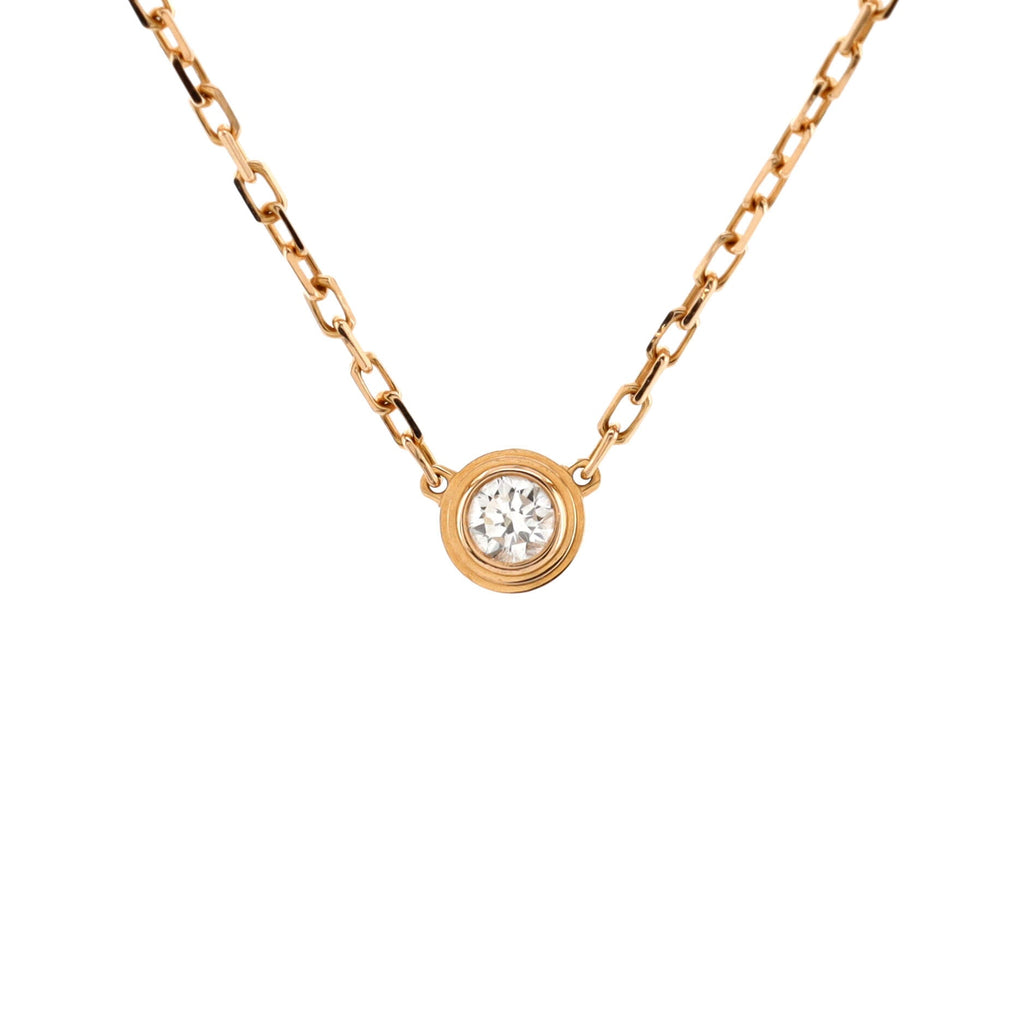 Cartier D'Amour Pendant Necklace 18K Rose Gold with Diamond Small