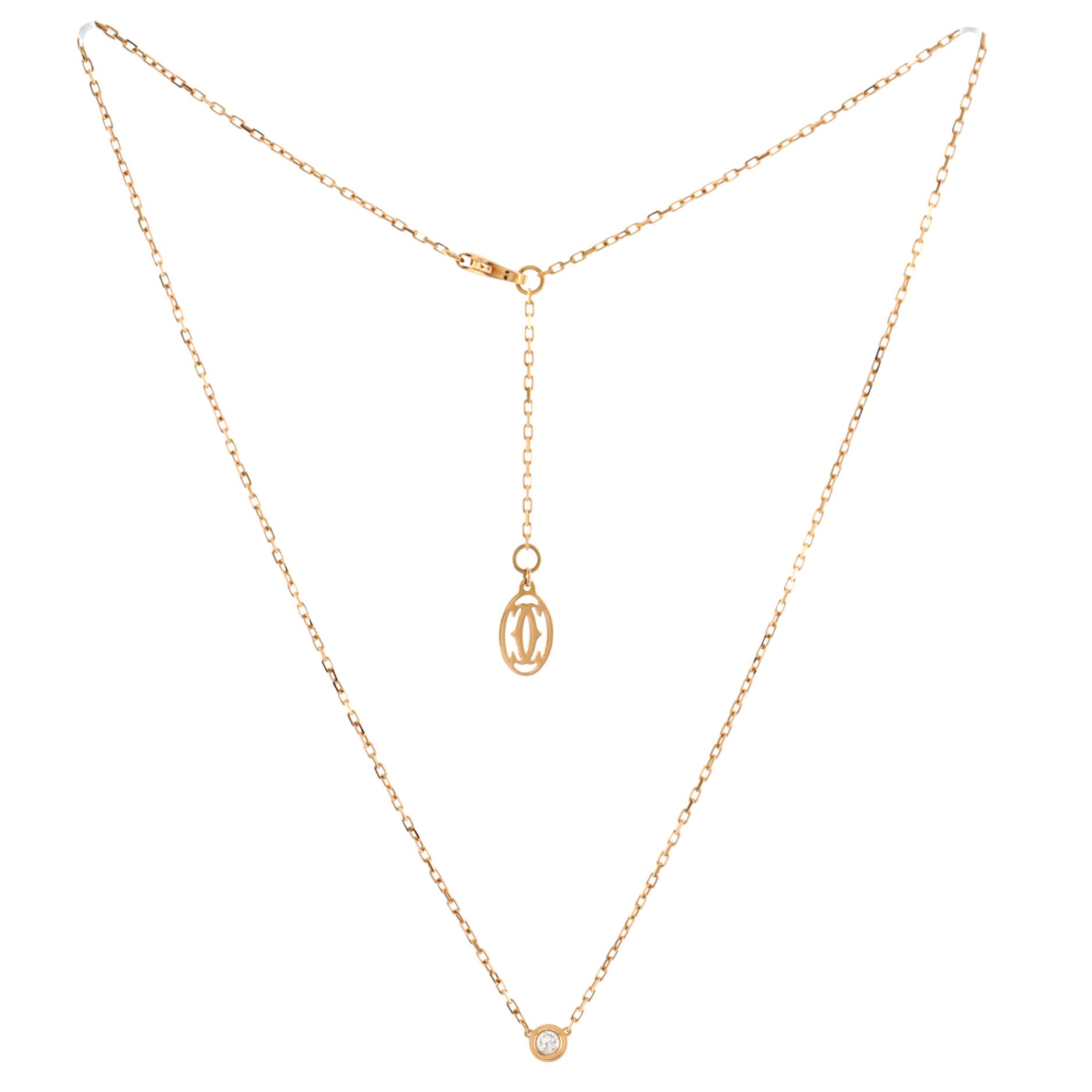 Cartier D'Amour Pendant Necklace 18K Rose Gold with Diamond Small