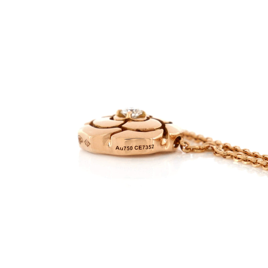 Extrait de Camellia Pendant Necklace 18K Rose Gold with Diamond