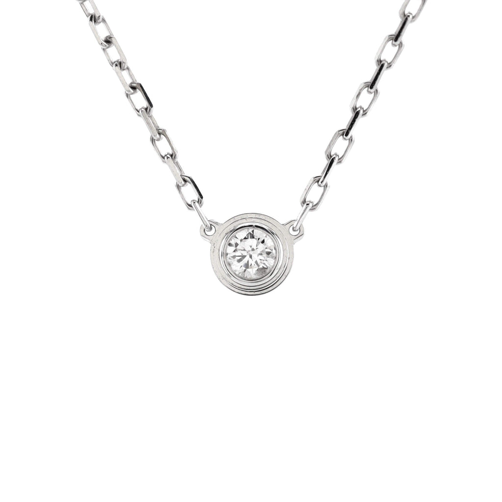 Cartier D'Amour Pendant Necklace 18K White Gold with Diamond Small