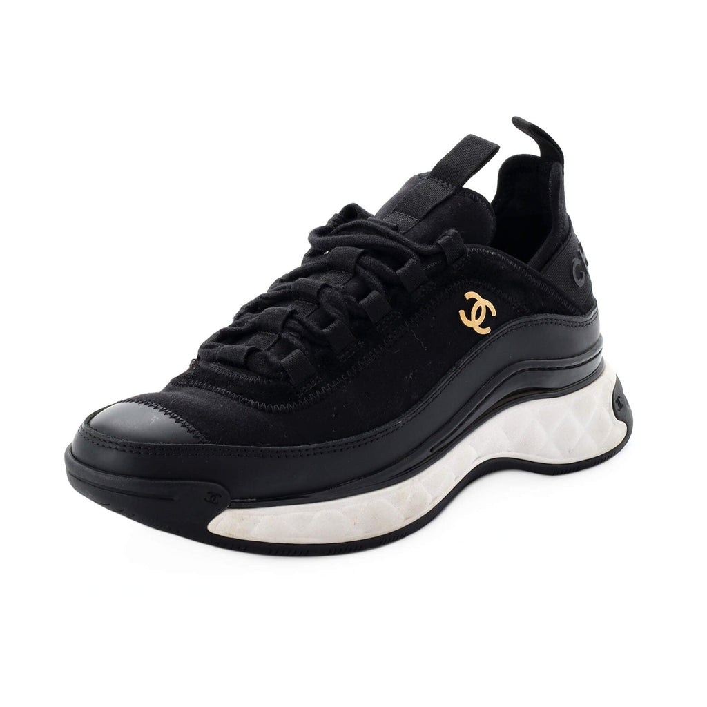 Women's CC Cap Toe Logo Sneakers Suede and Mixed Fibers