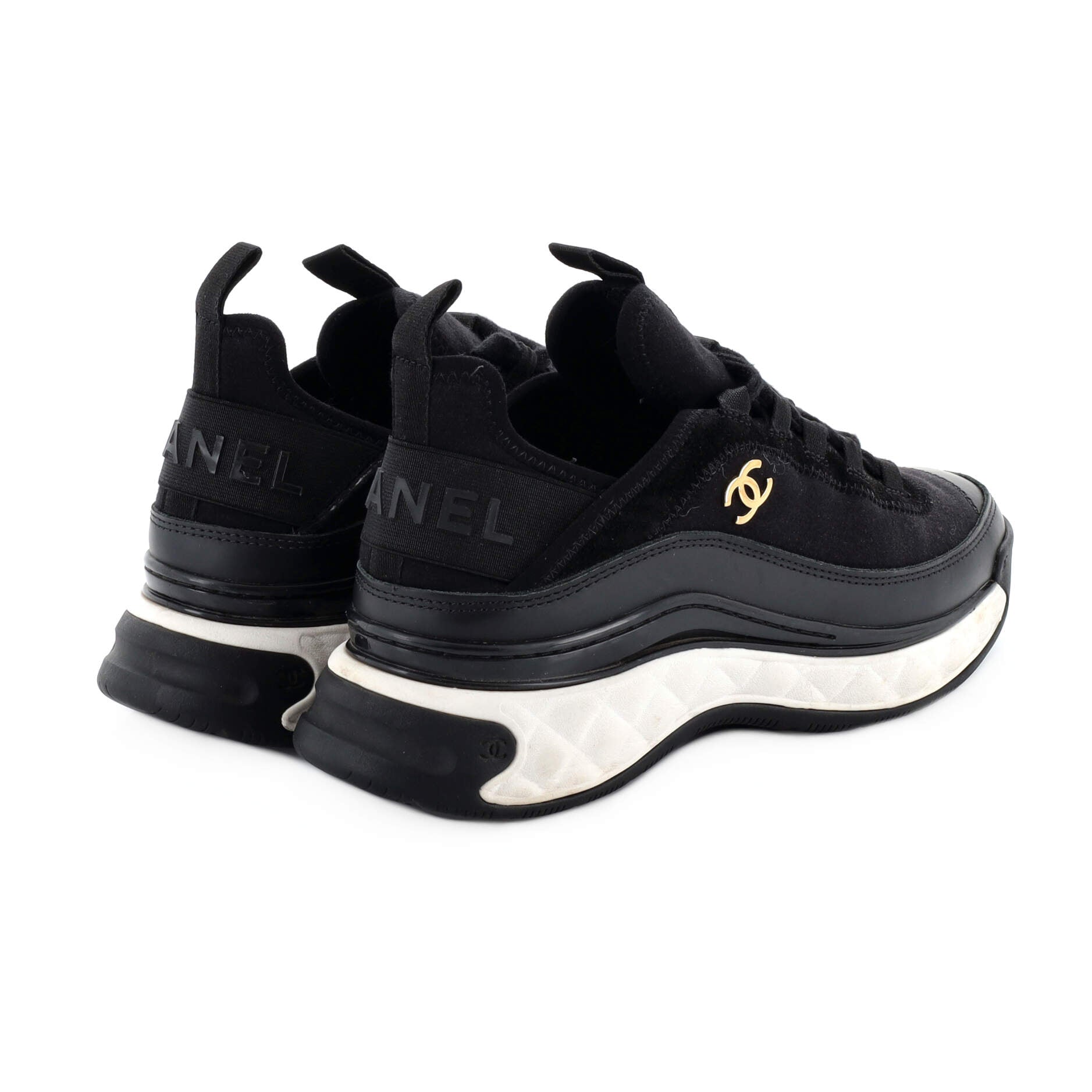 Women's CC Cap Toe Logo Sneakers Suede and Mixed Fibers