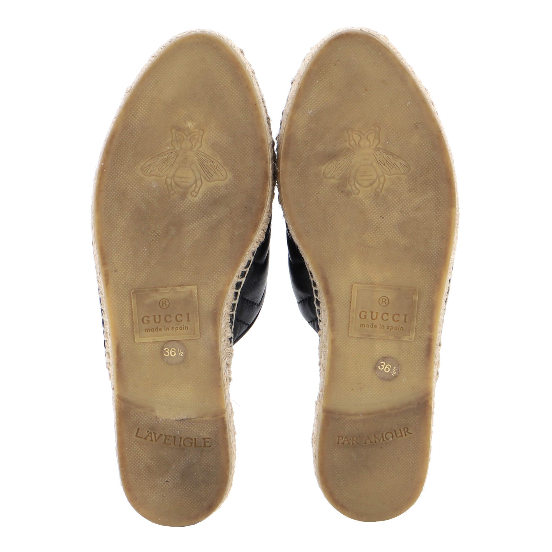 Women's GG Marmont Espadrilles Slide Sandals Matelasse Leather