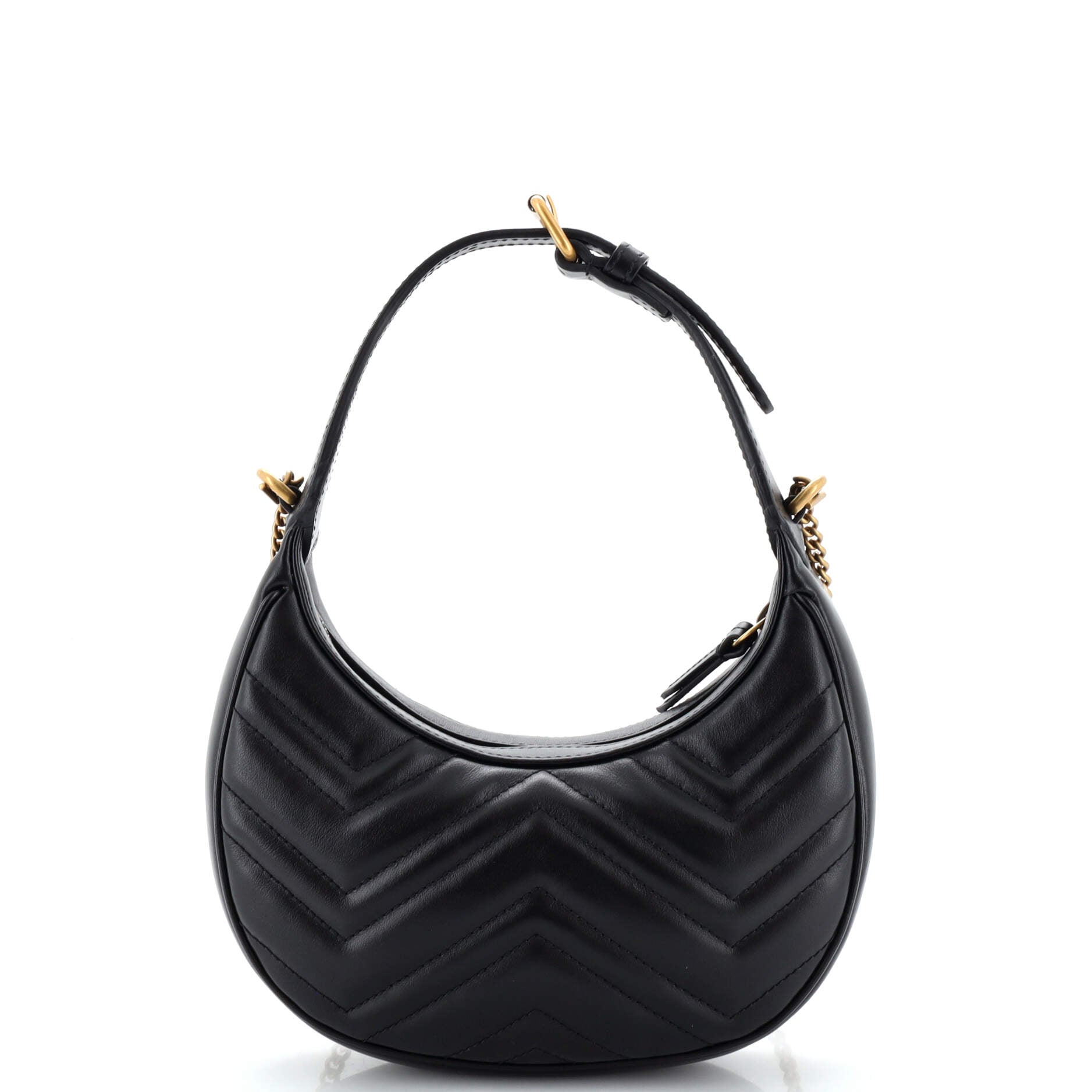 GG Marmont Half Moon Hobo Leather Mini