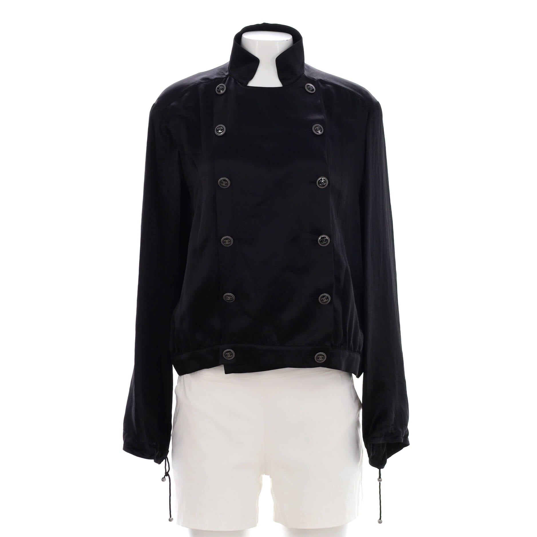 Women's Double Breasted Bomber Jacket Acetate