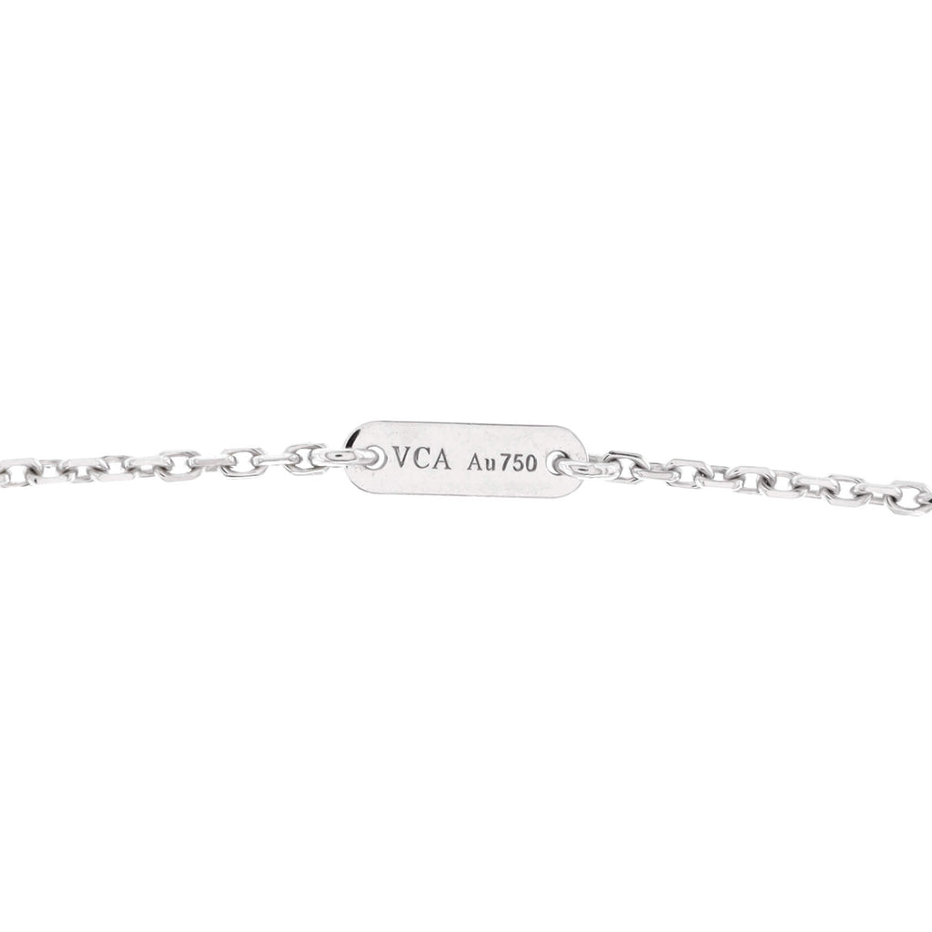 Sweet Alhambra Pendant Necklace 18K White Gold with Diamonds