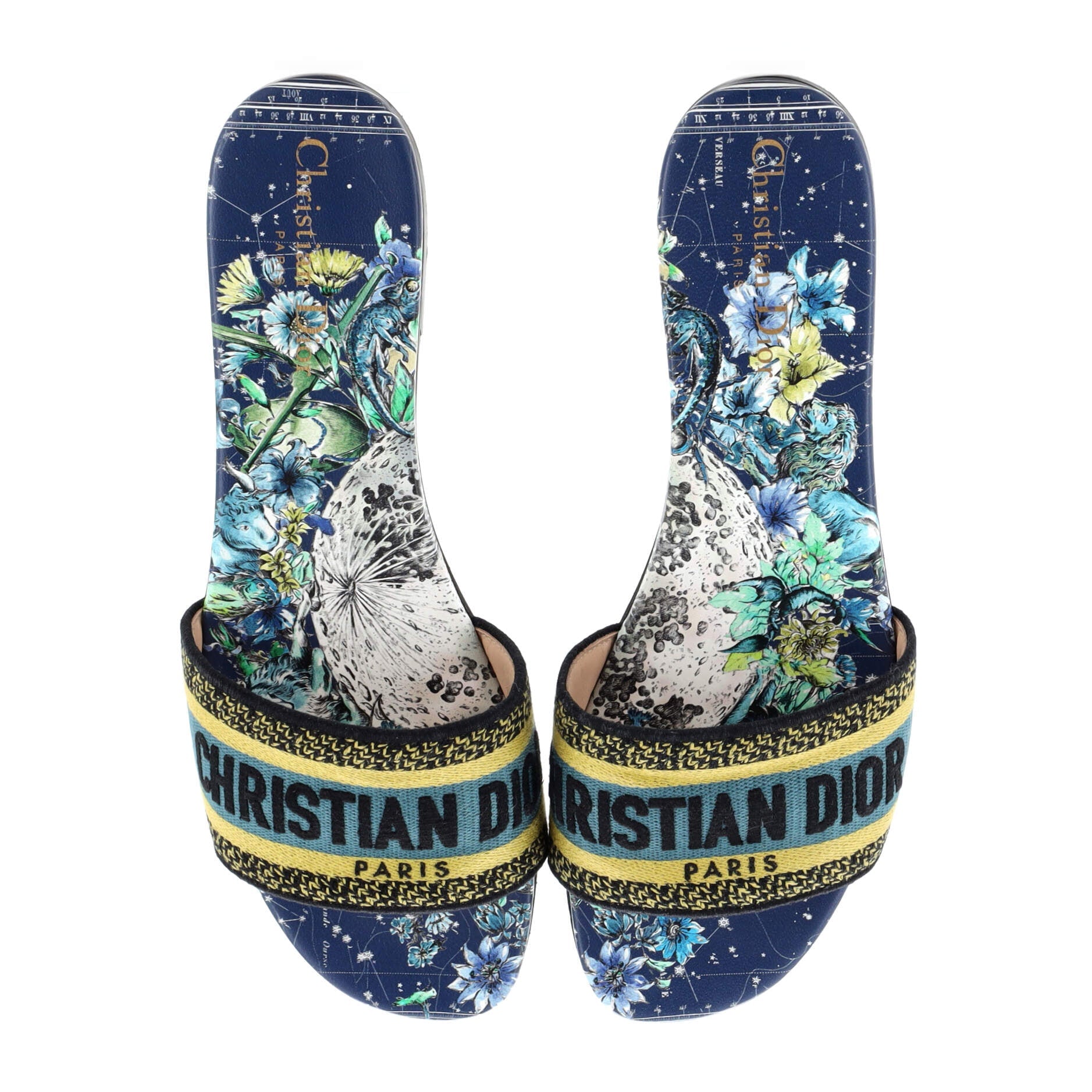 Women's Dway Flat Sandals Embroidered Canvas