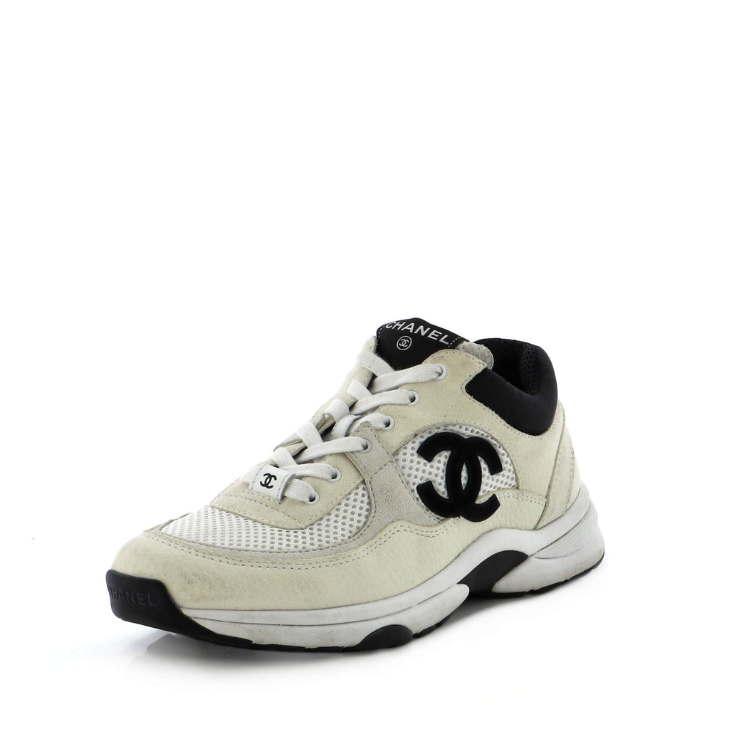 Women's CC Low-Top Sneakers Leather and Mesh