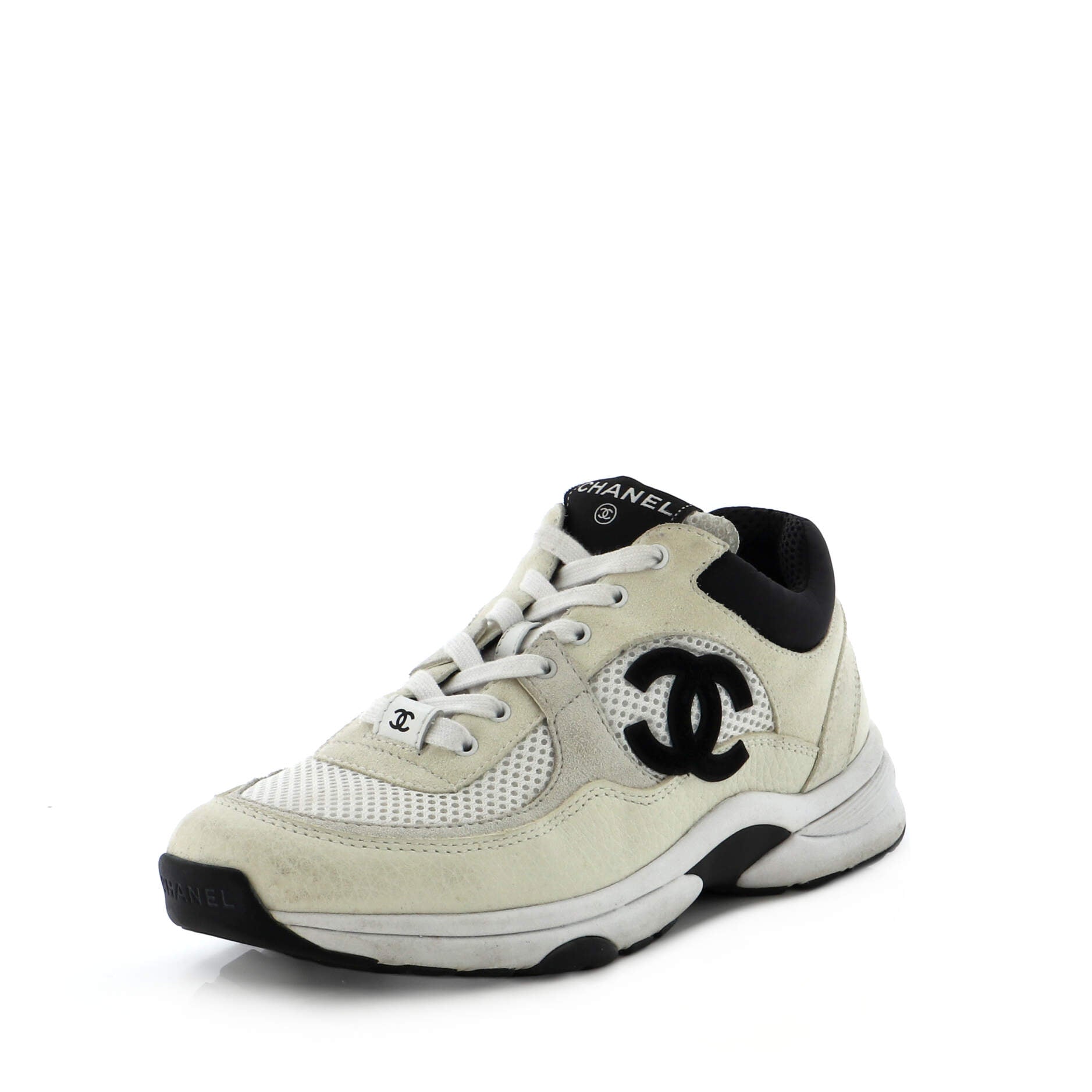 Women's CC Low-Top Sneakers Leather and Mesh