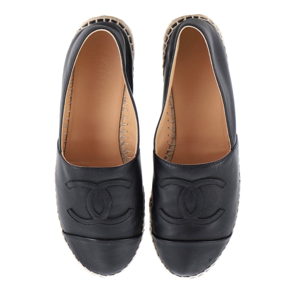 Women's CC Cap Toe Espadrilles Leather