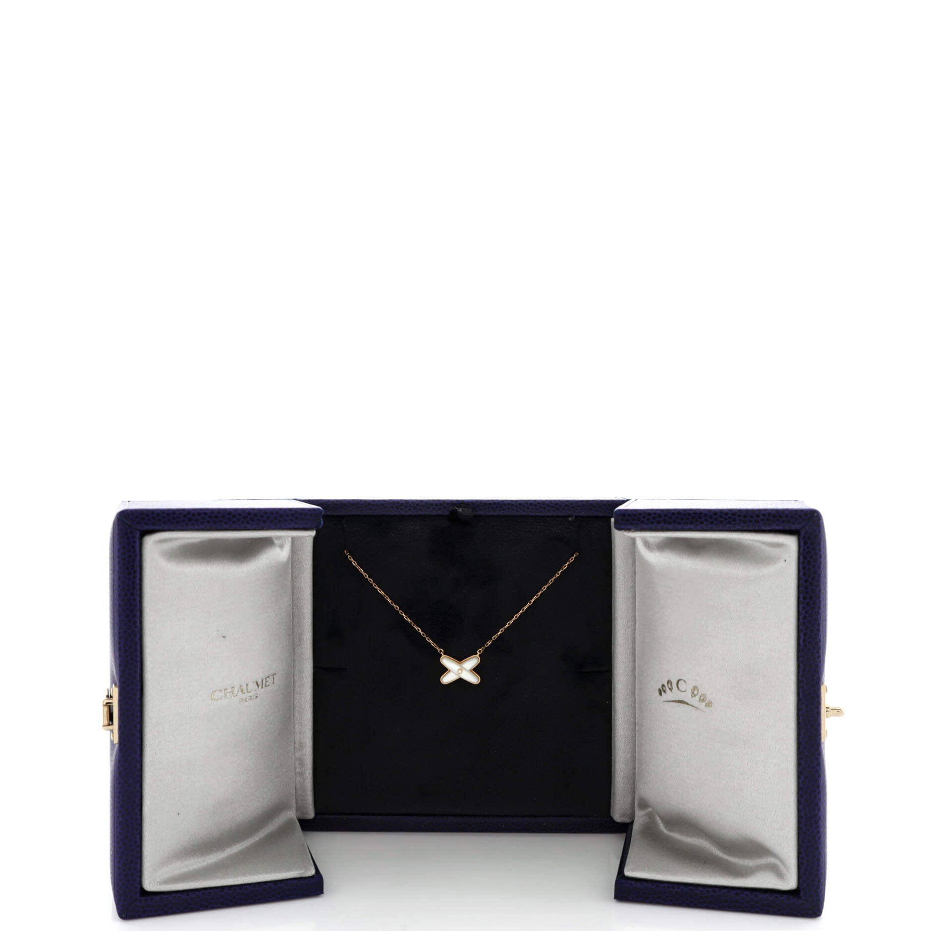 Jeux de Liens Pendant Necklace 18K Rose Gold with Mother of Pearl and Diamond