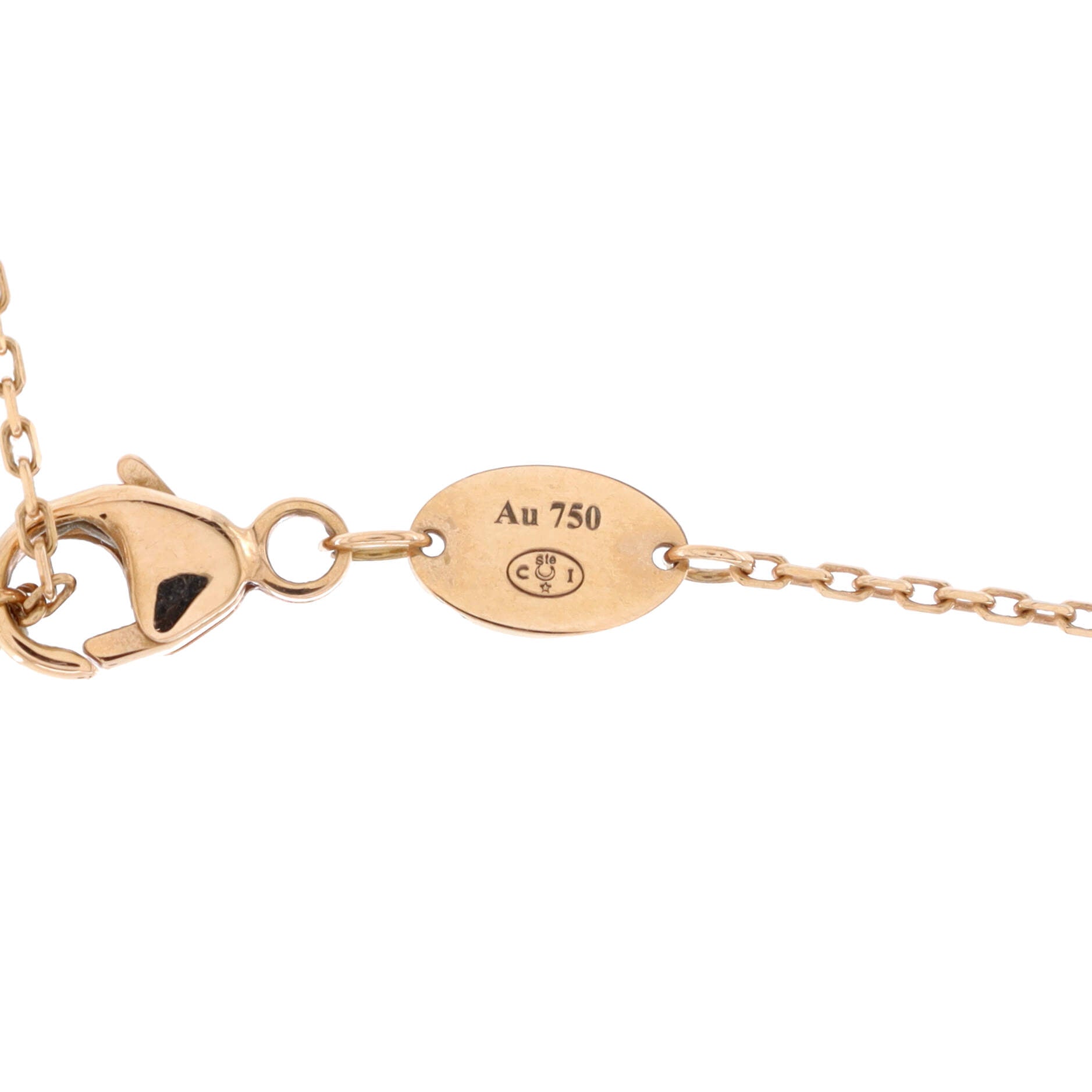 Jeux de Liens Pendant Necklace 18K Rose Gold with Mother of Pearl and Diamond