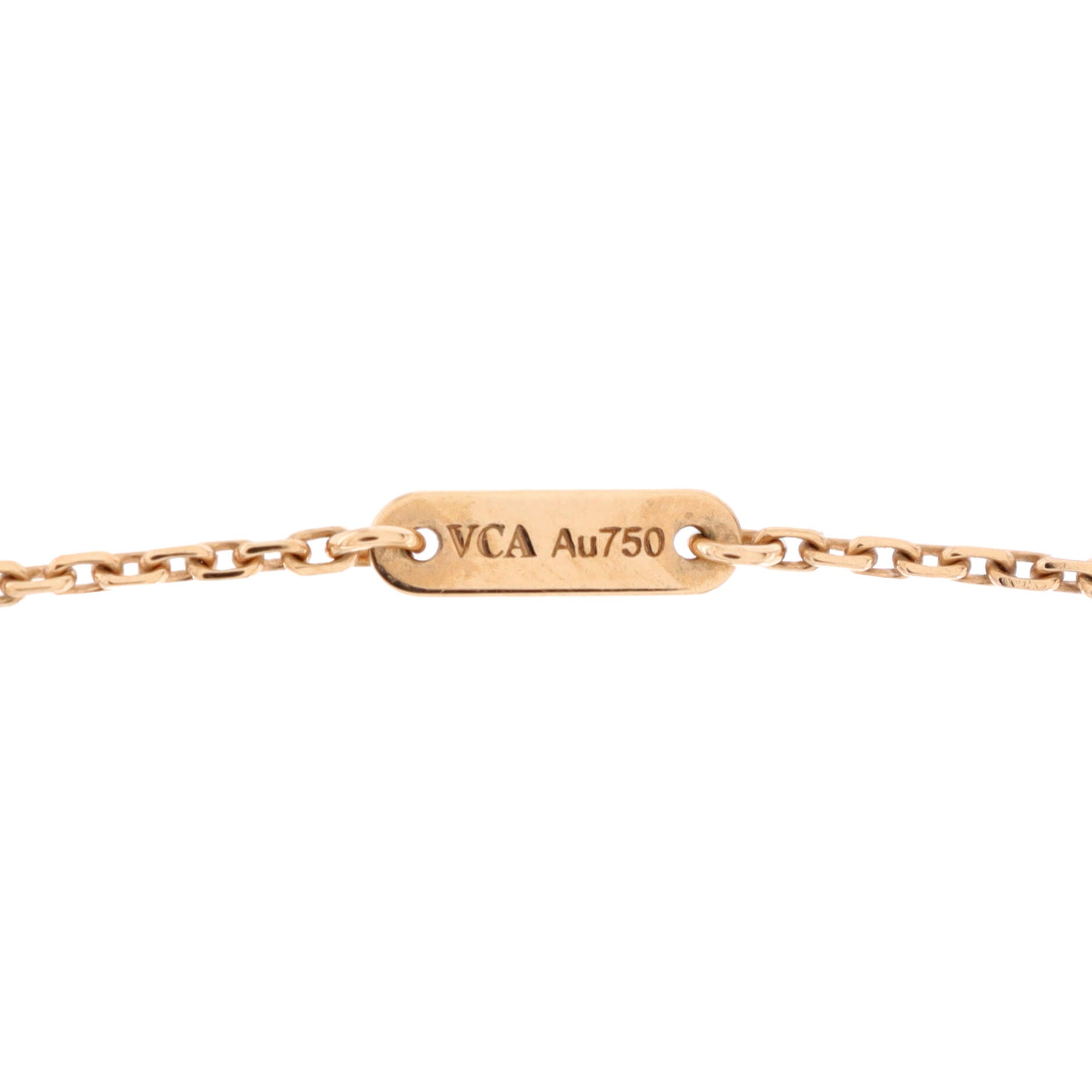 Sweet Alhambra Pendant Necklace 18K Rose Gold and Carnelian