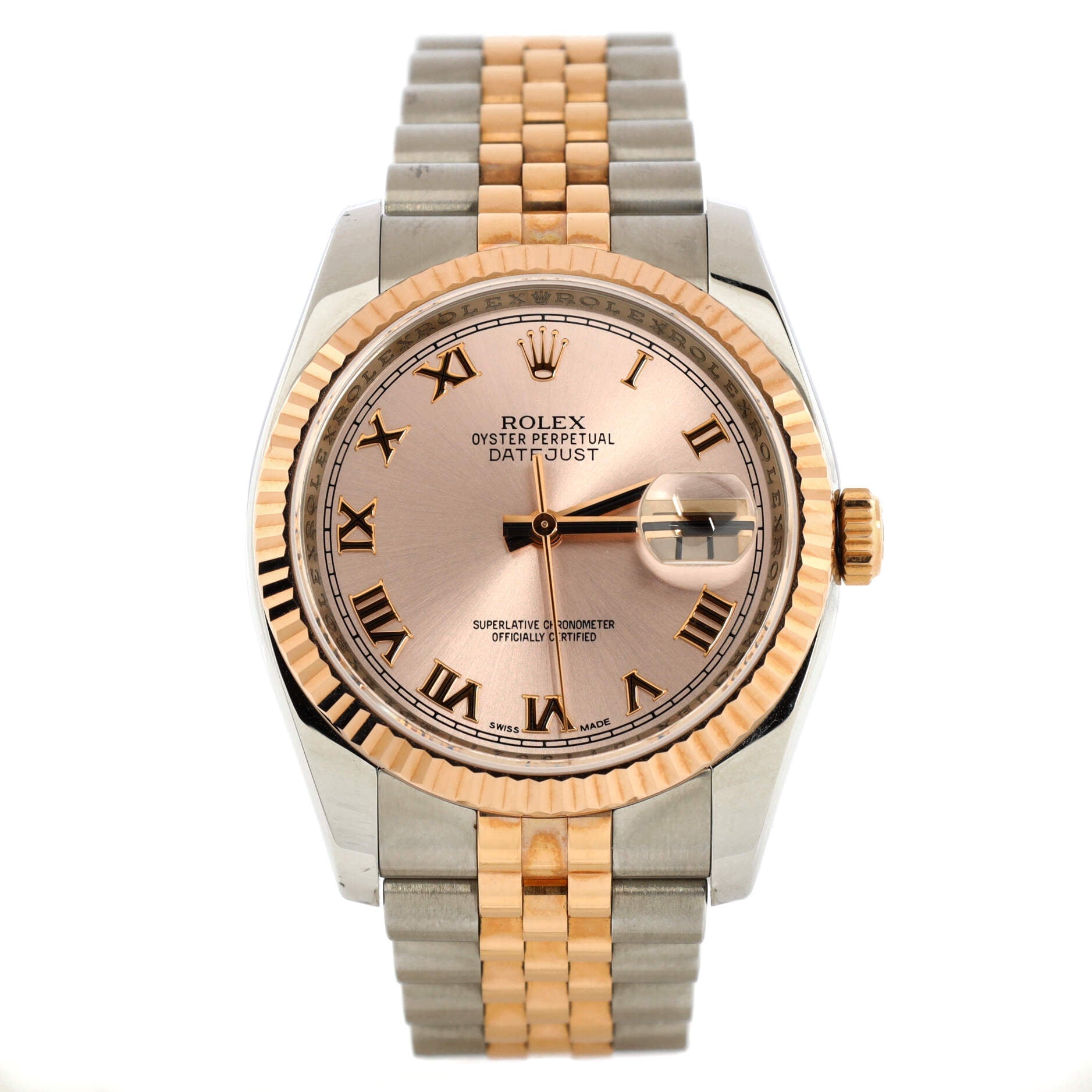 Oyster Perpetual Datejust Automatic Watch Stainless Steel and Rose Gold 36