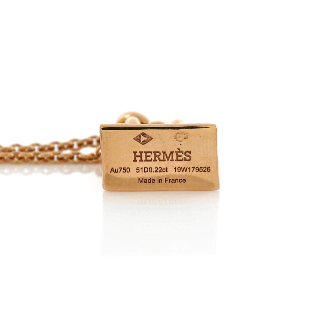 Birkin Amulette Pendant Necklace 18K Rose Gold and Diamonds