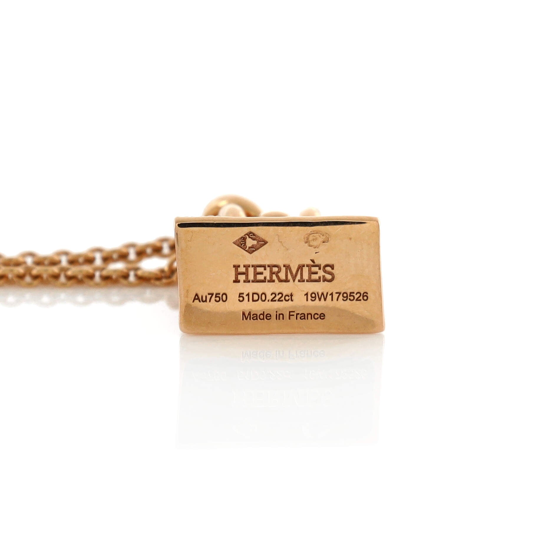 Birkin Amulette Pendant Necklace 18K Rose Gold and Diamonds