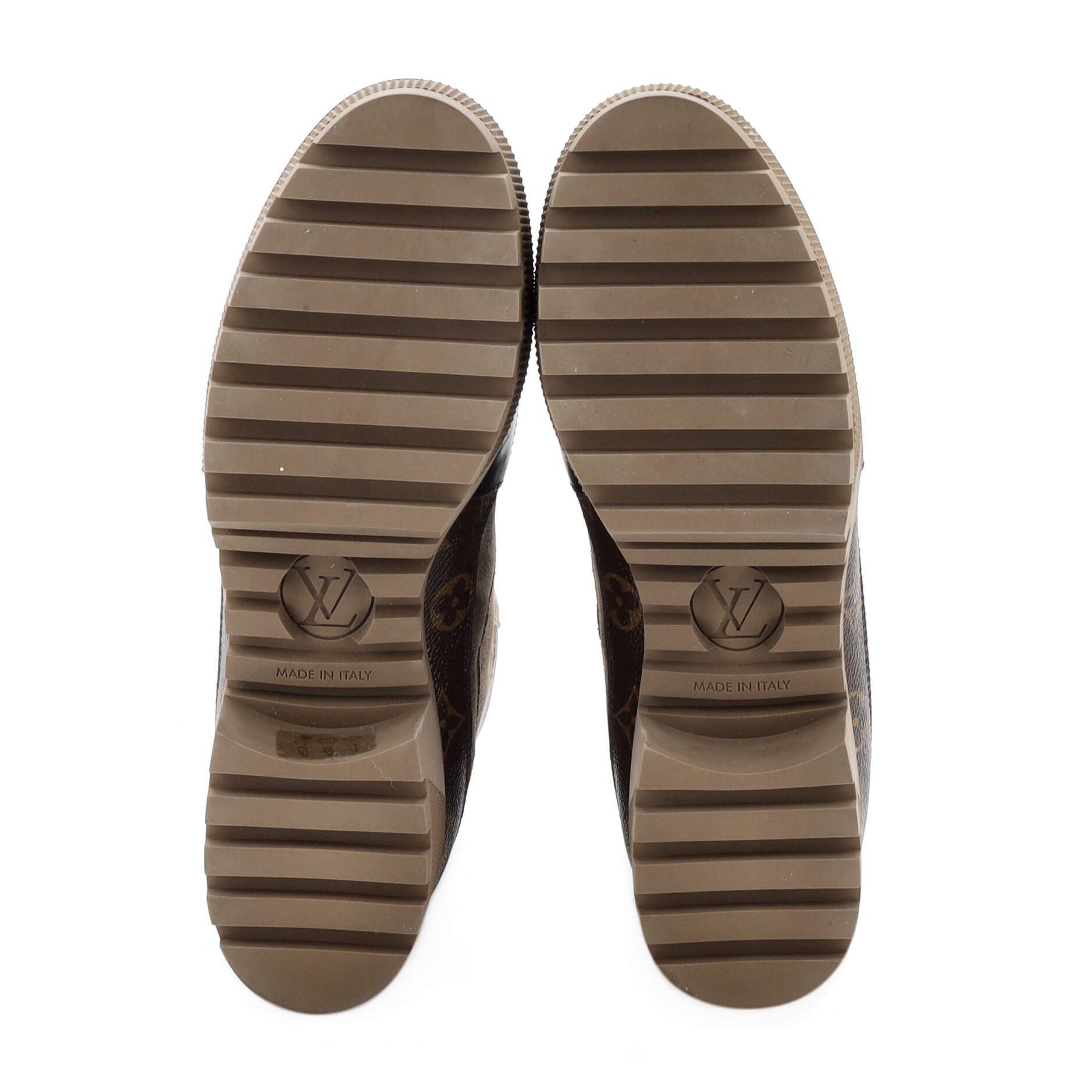 Women's Laureate Platform Desert Boots Suede with Monogram Canvas