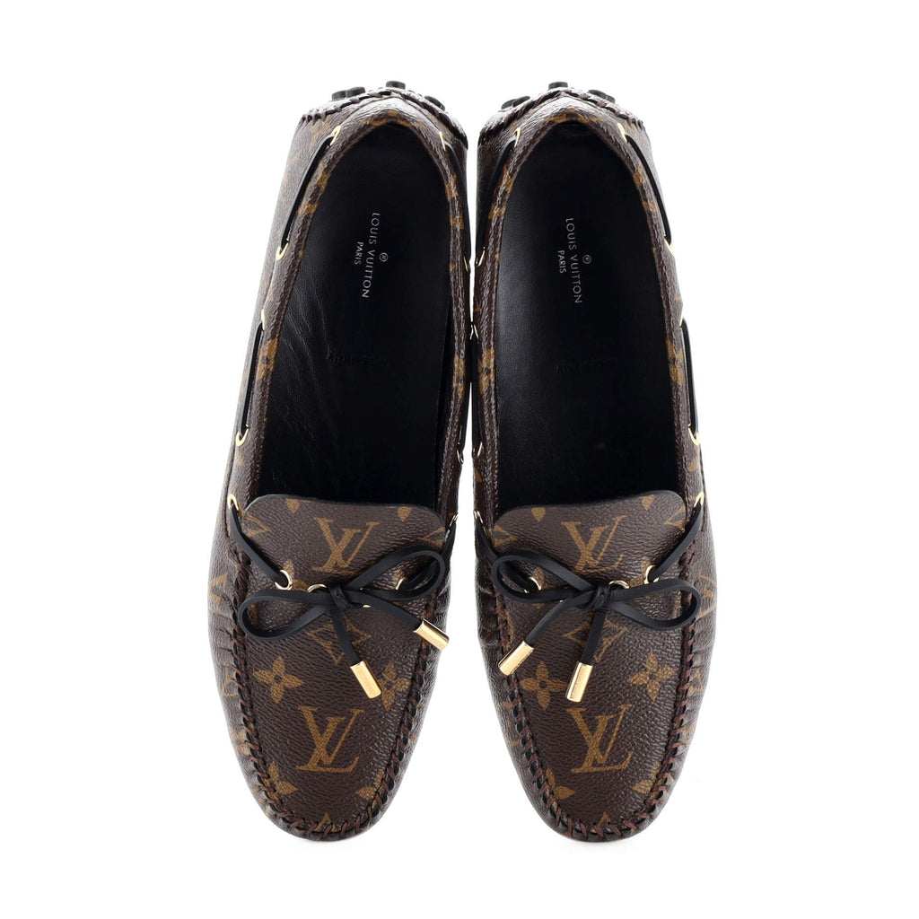 Men's LV Driver Moccasin Loafers Monogram Leather