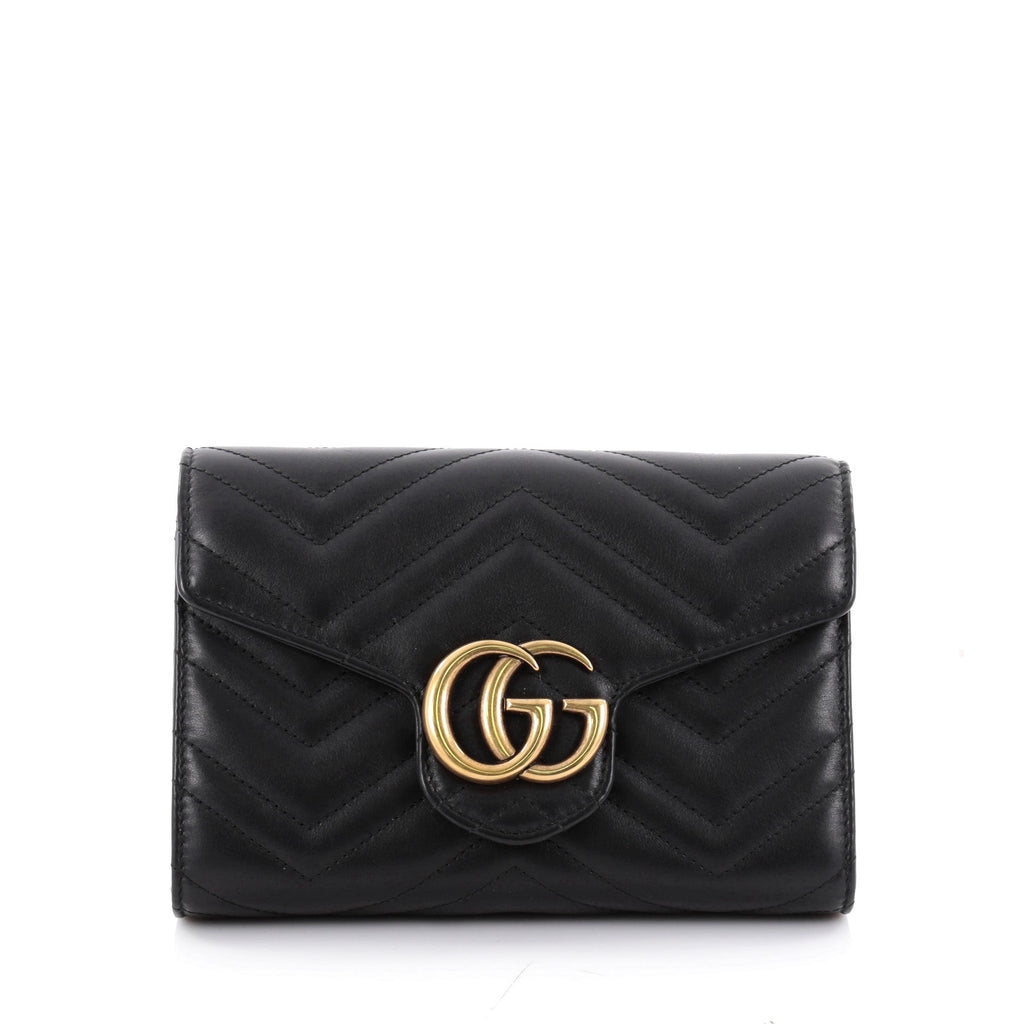 GG Marmont Chain Wallet Matelasse Leather Mini