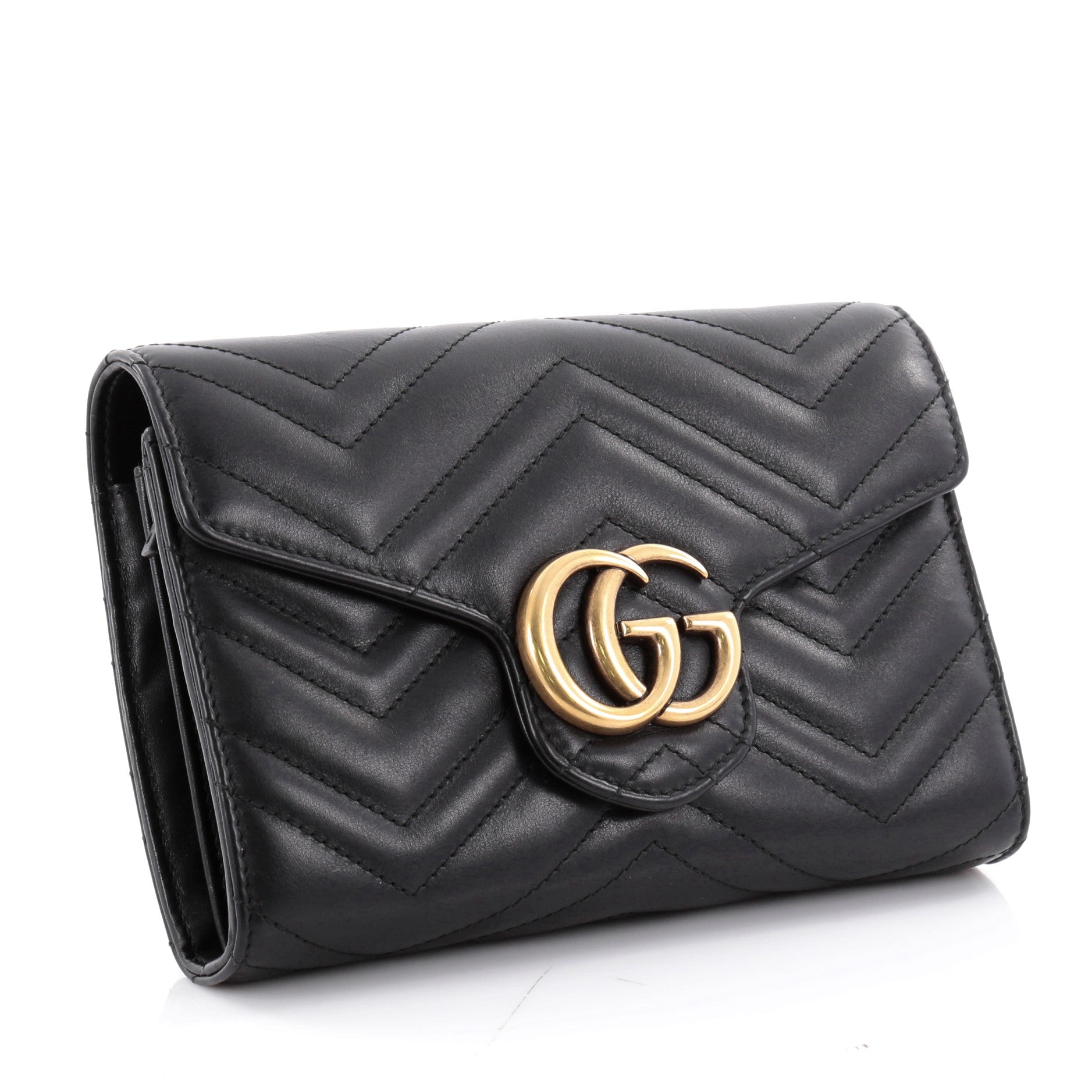 GG Marmont Chain Wallet Matelasse Leather Mini