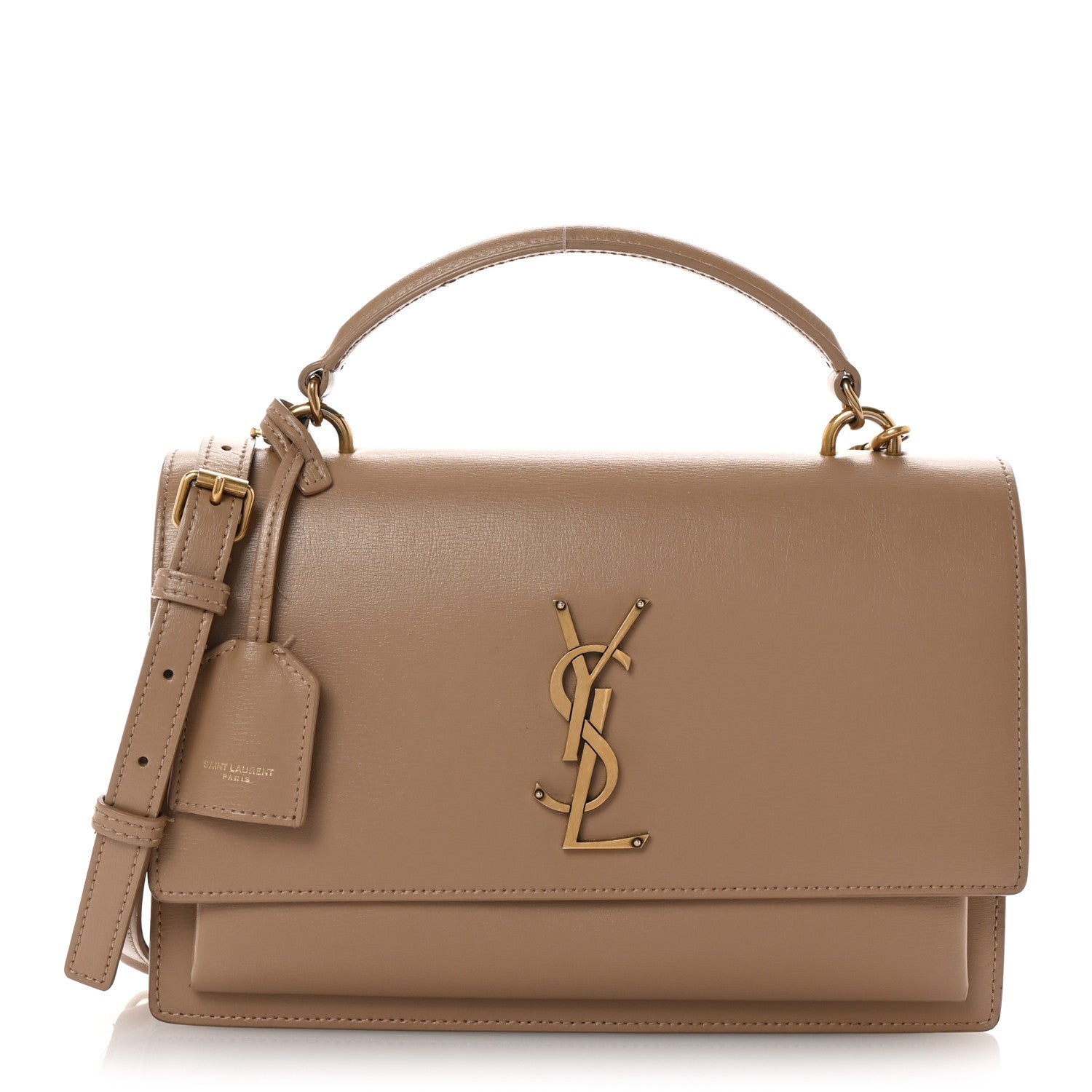 Smooth Calfskin Medium Monogram Sunset Satchel Satchel Fox