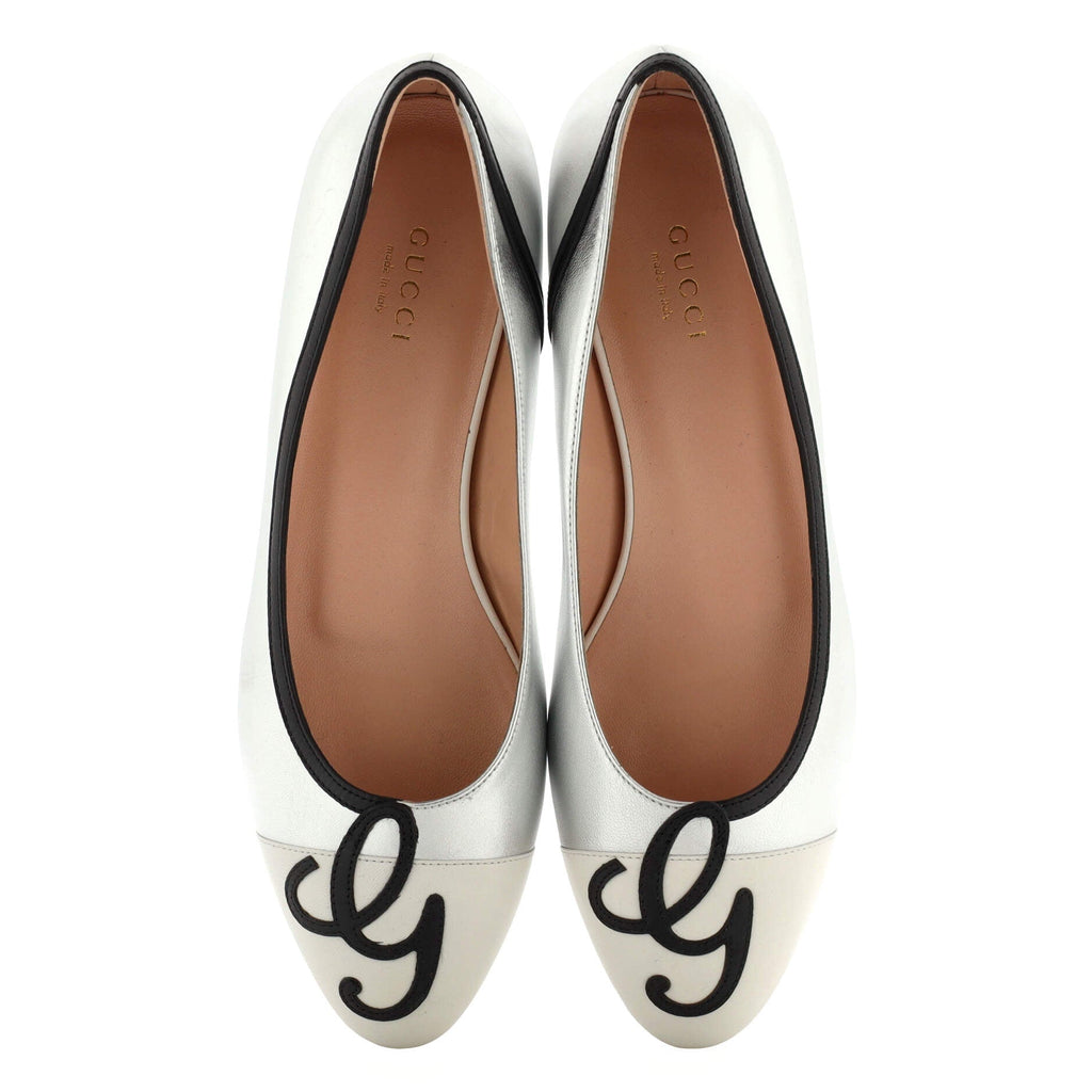 Women's G Script Ballet Flats Leather