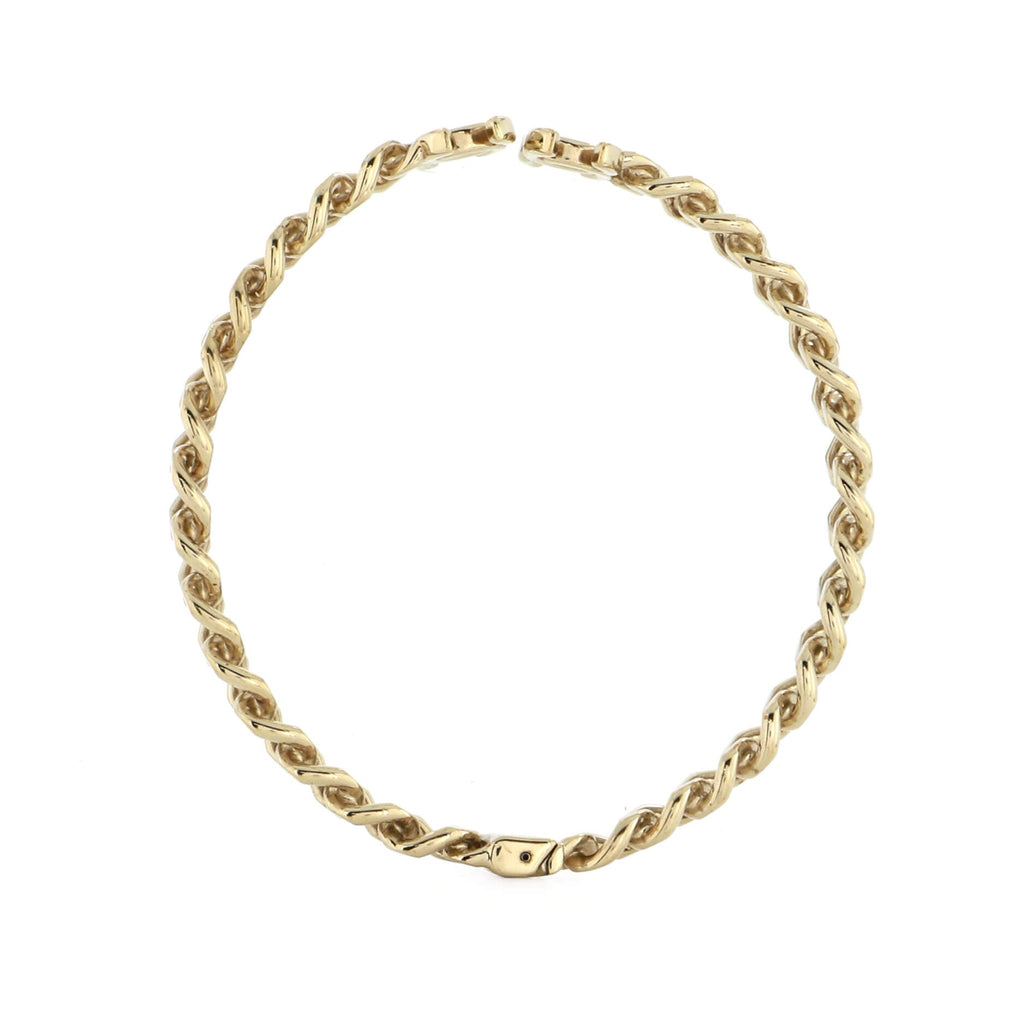 CC Chain Link Choker Necklace Metal