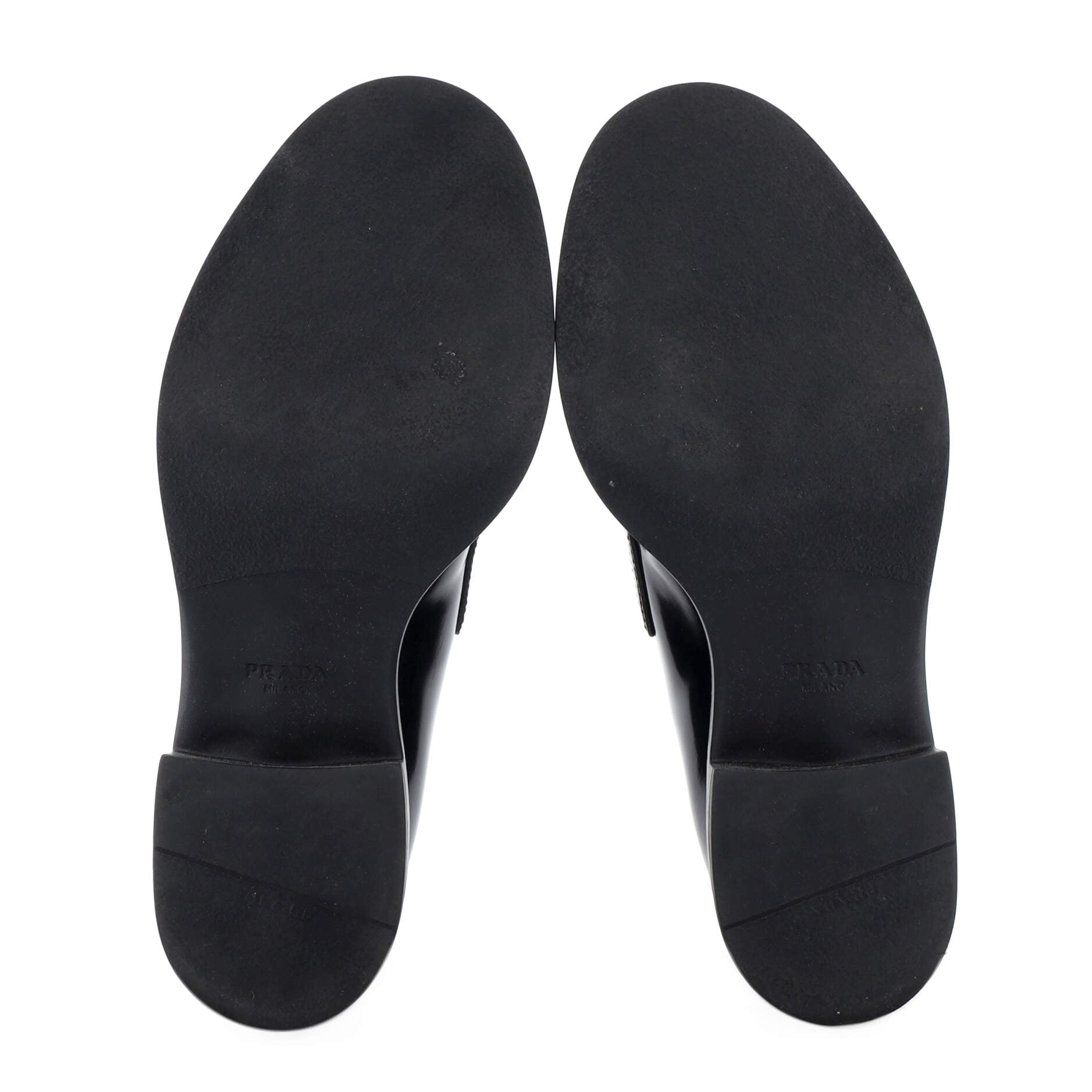 Women's Triangle Logo Loafers Spazzolato Leather