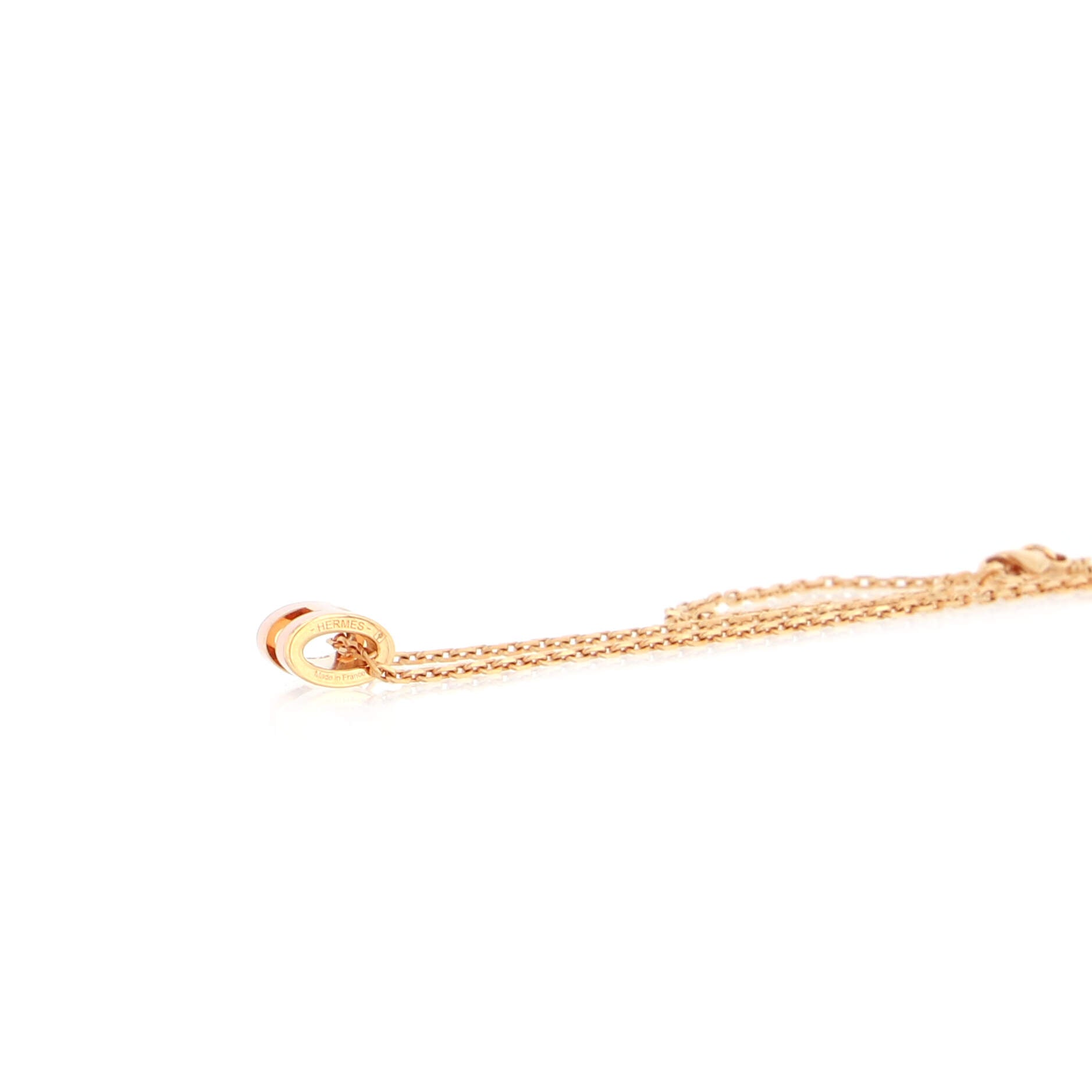 Pop H Pendant Chain Necklace Metal and Enamel Mini