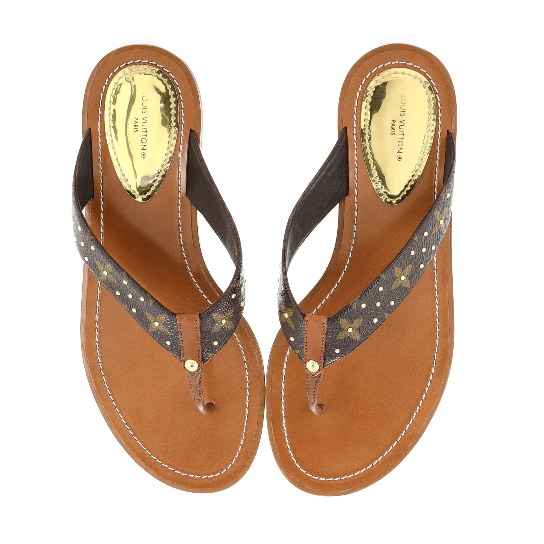 Women's Sunny Flat Thong Sandals Monogram Canvas