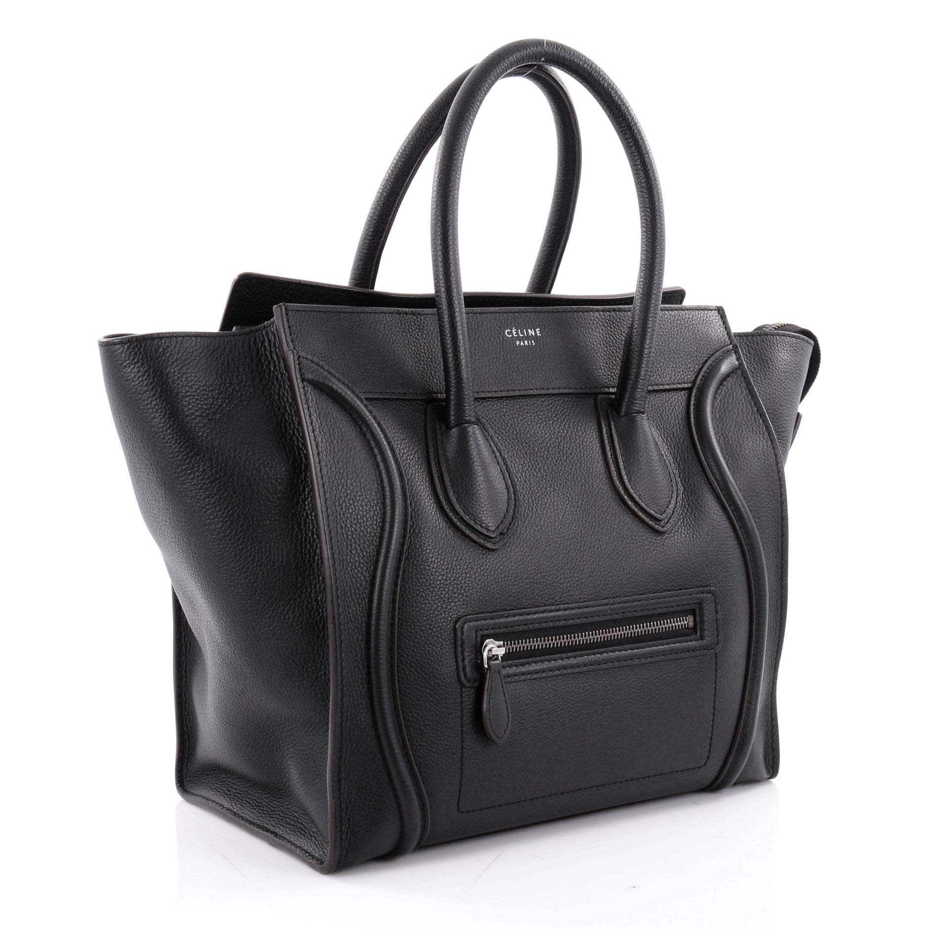 Luggage Handbag Grainy Leather Mini