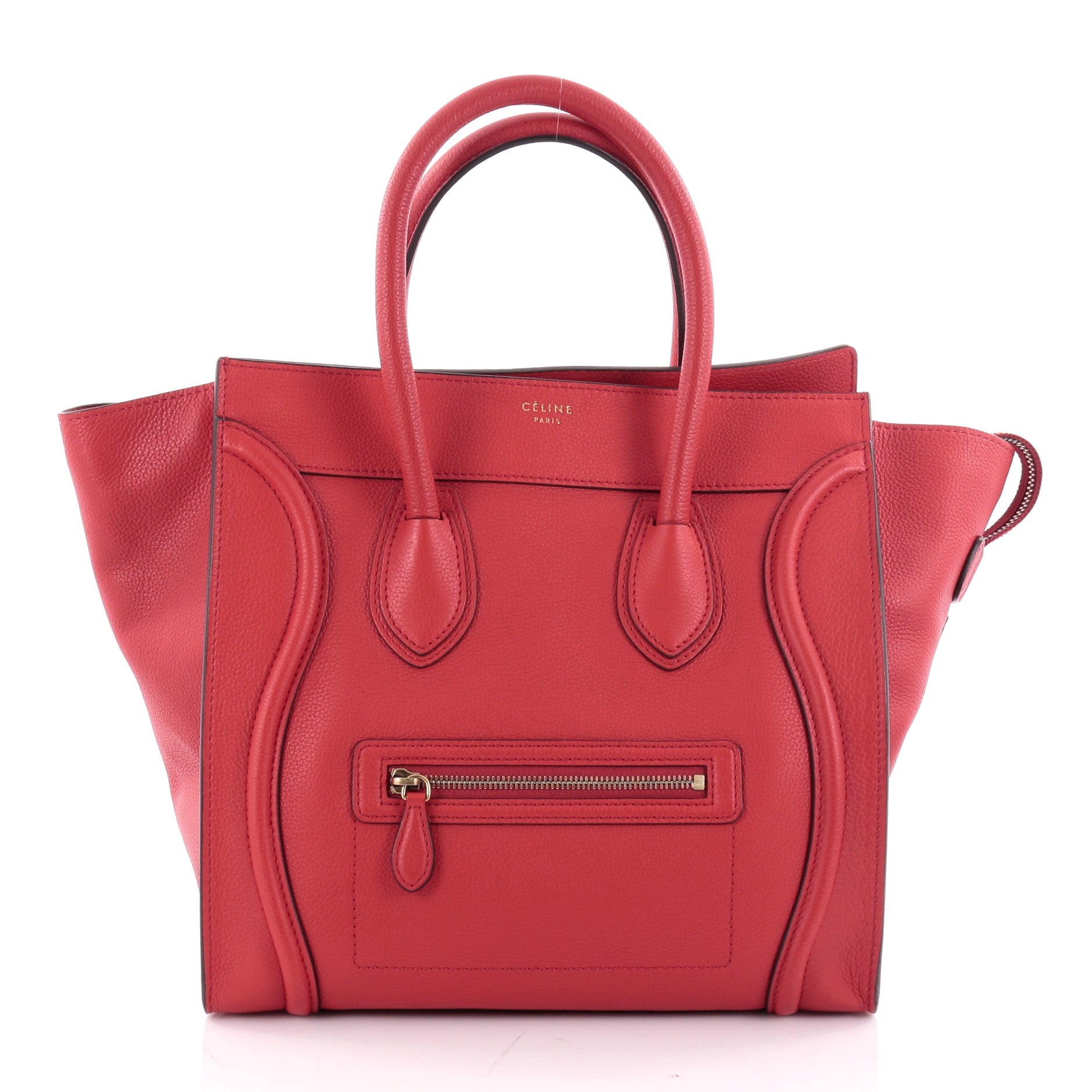 Luggage Handbag Grainy Leather Mini