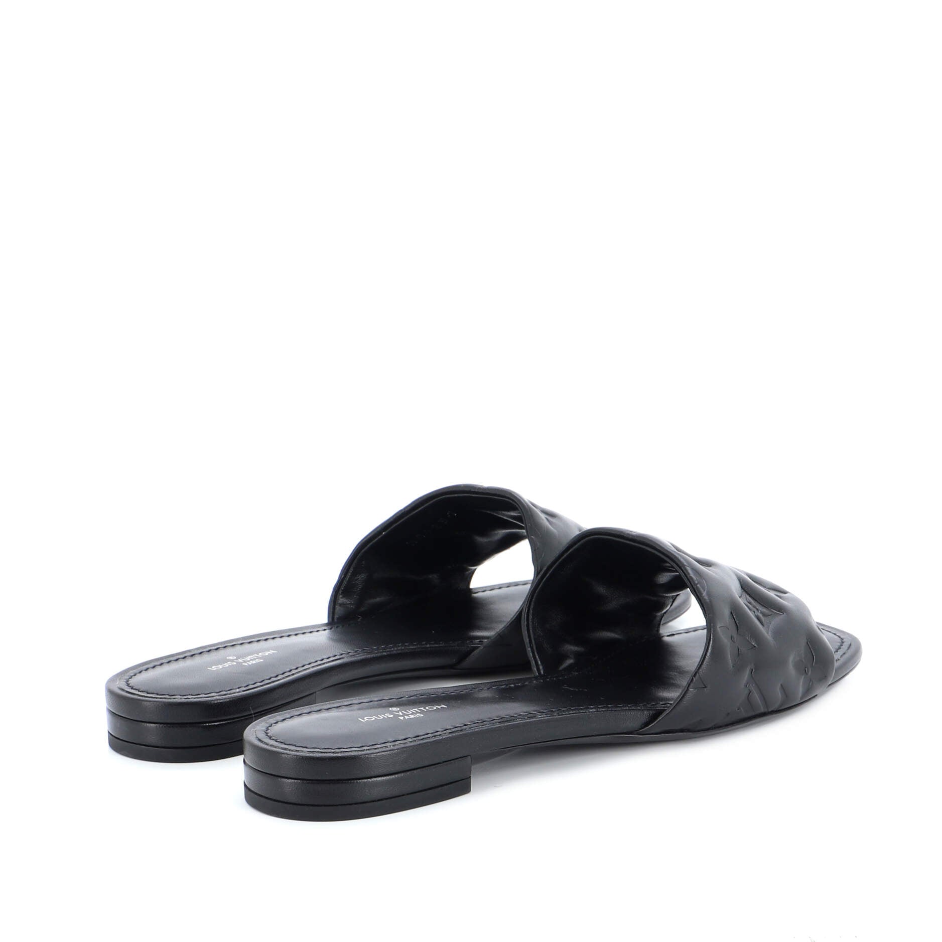 Women's Revival Mule Sandals Monogram Embossed Leather