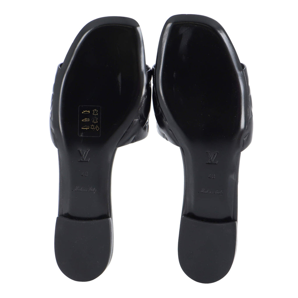 Women's Revival Mule Sandals Monogram Embossed Leather
