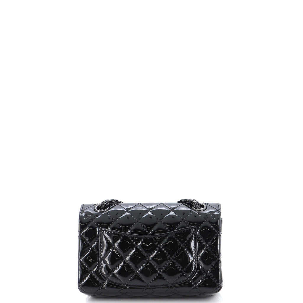 So Black Reissue 2.55 Flap Bag Quilted Patent Mini