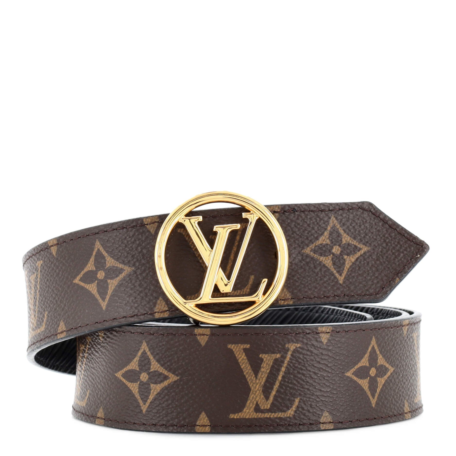 LV Circle Belt Monogram Canvas Wide 90