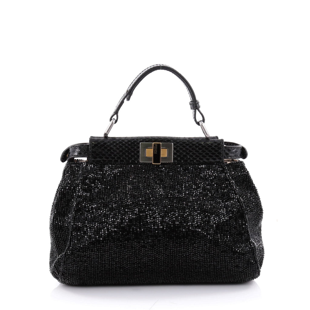 Peekaboo Handbag Beaded Python Mini