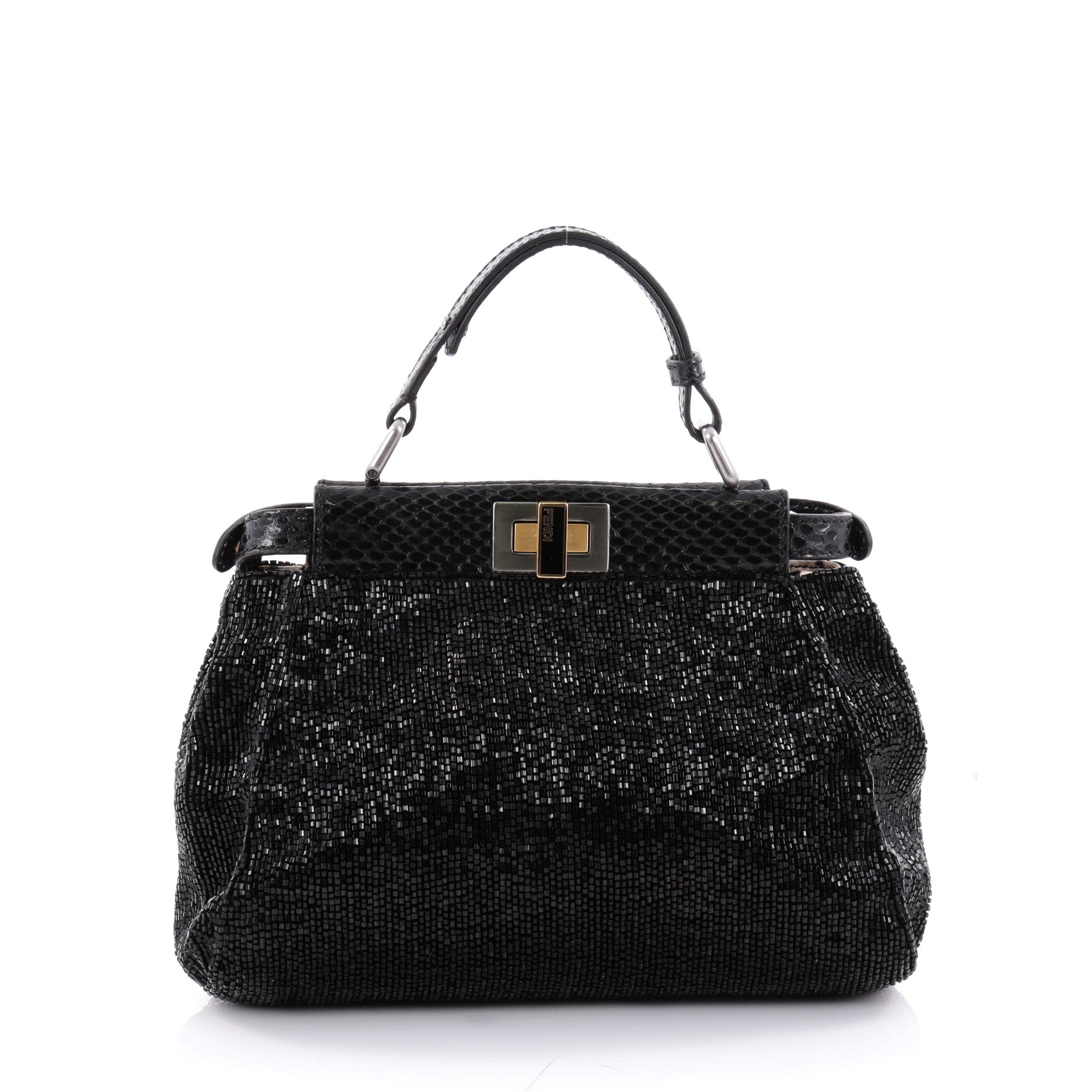 Peekaboo Handbag Beaded Python Mini
