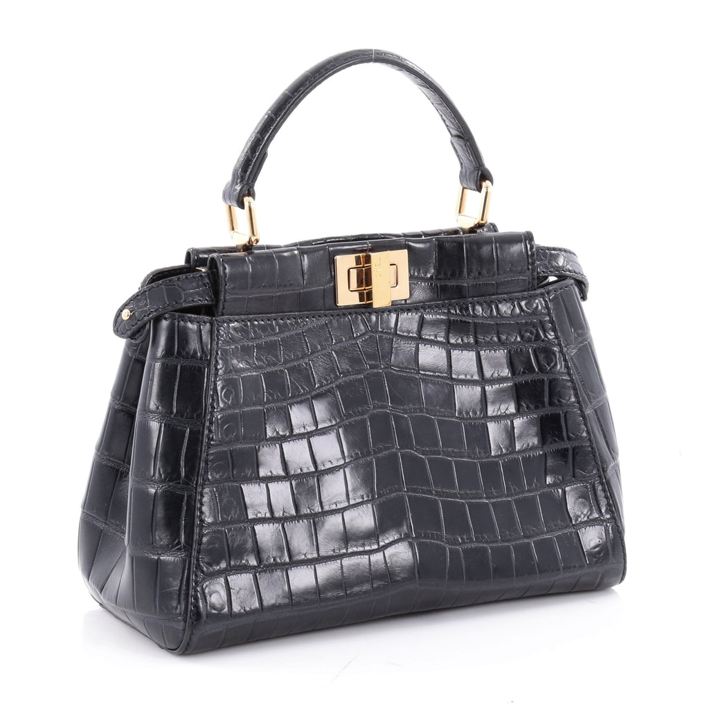 Peekaboo Handbag Crocodile with Leather Interior Mini