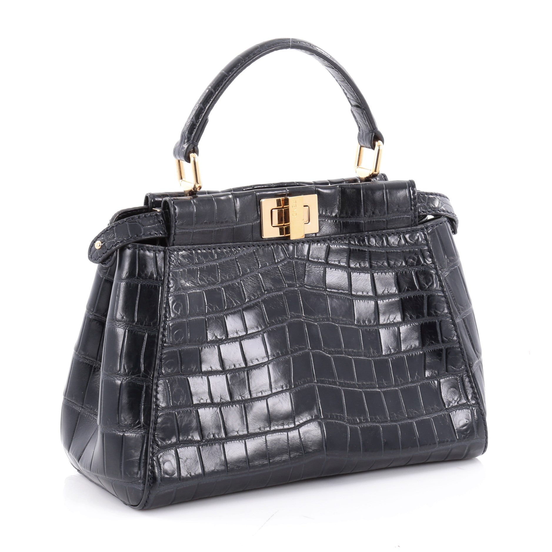 Peekaboo Handbag Crocodile with Leather Interior Mini