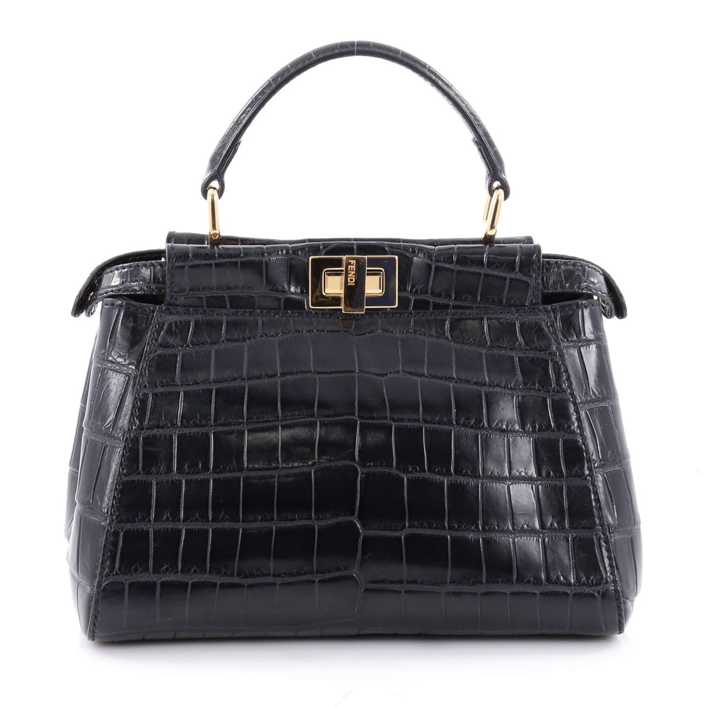 Peekaboo Handbag Crocodile with Leather Interior Mini