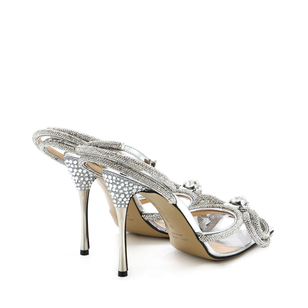 Women's Double Bow Ankle Strap Pumps PVC 110