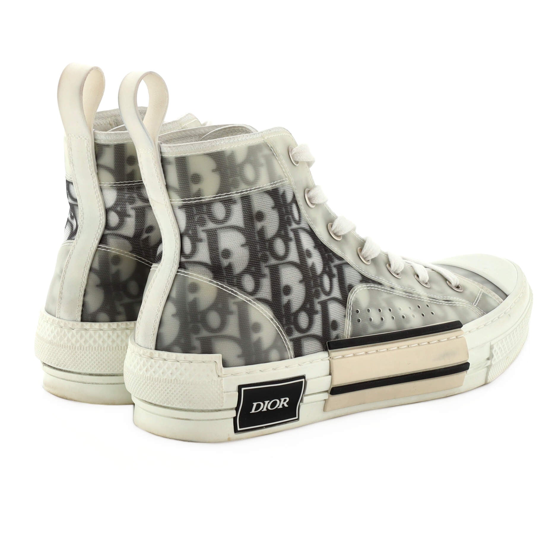 Men's B23 High-Top Sneakers Oblique Coated Canvas and PVC