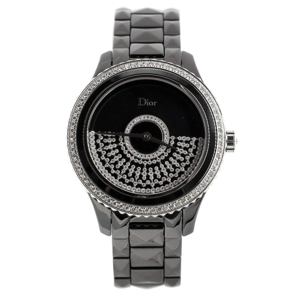 VIII Grand Bal Resille Automatic Watch Ceramic and Stainless Steel with Diamond Bezel and Dial 38