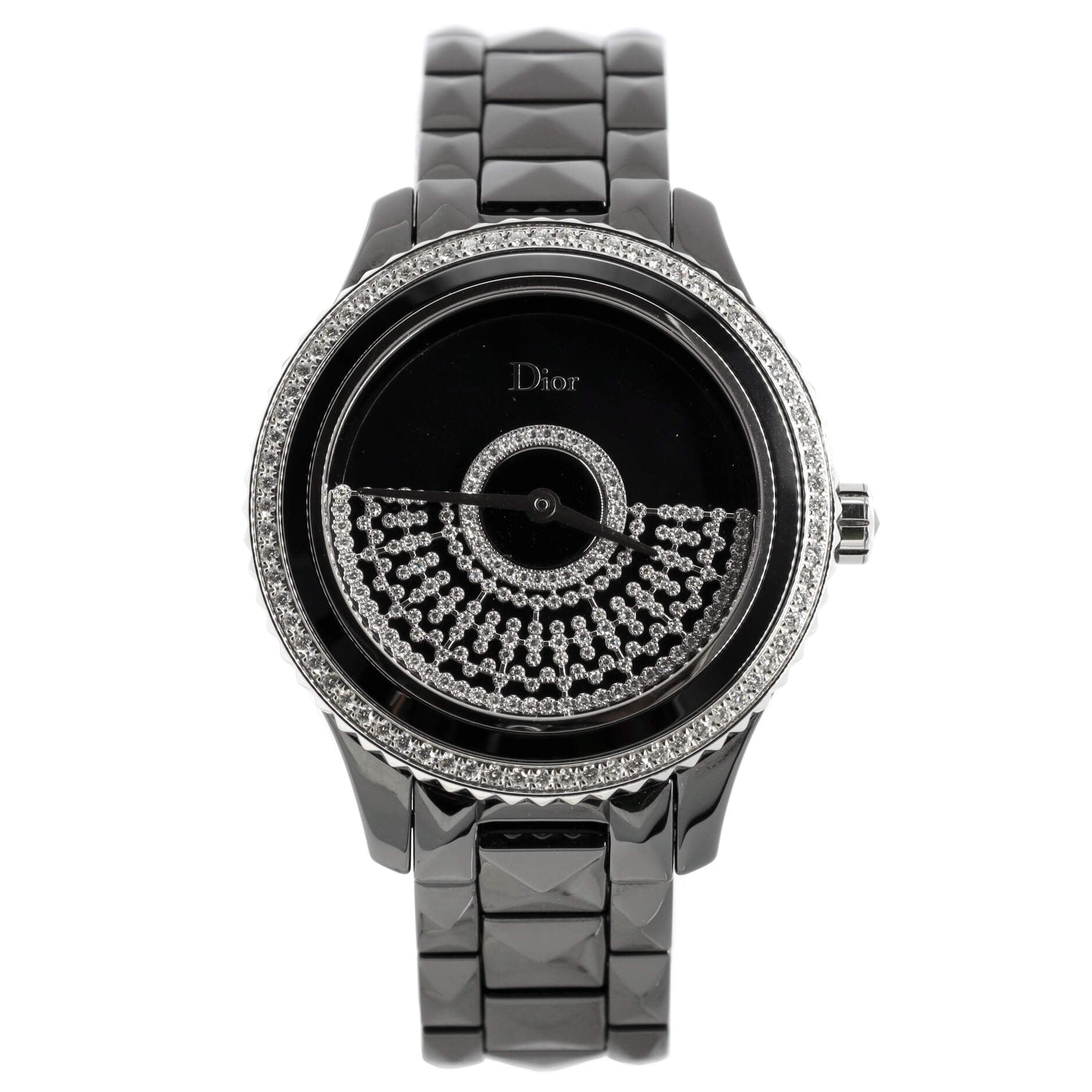 VIII Grand Bal Resille Automatic Watch Ceramic and Stainless Steel with Diamond Bezel and Dial 38