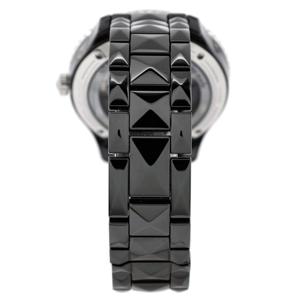 VIII Christal Automatic Watch Ceramic and Stainless Steel with Diamond Bezel and Dial 38